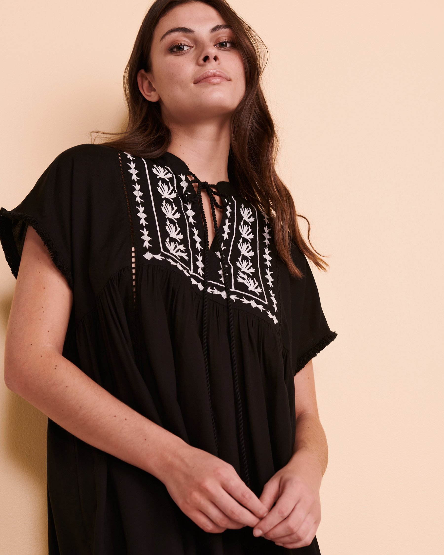 BLEU ROD BEATTIE Robe courte insertion de crochet INDIA BAZAAR Noir RBBZ22870H - Voir5
