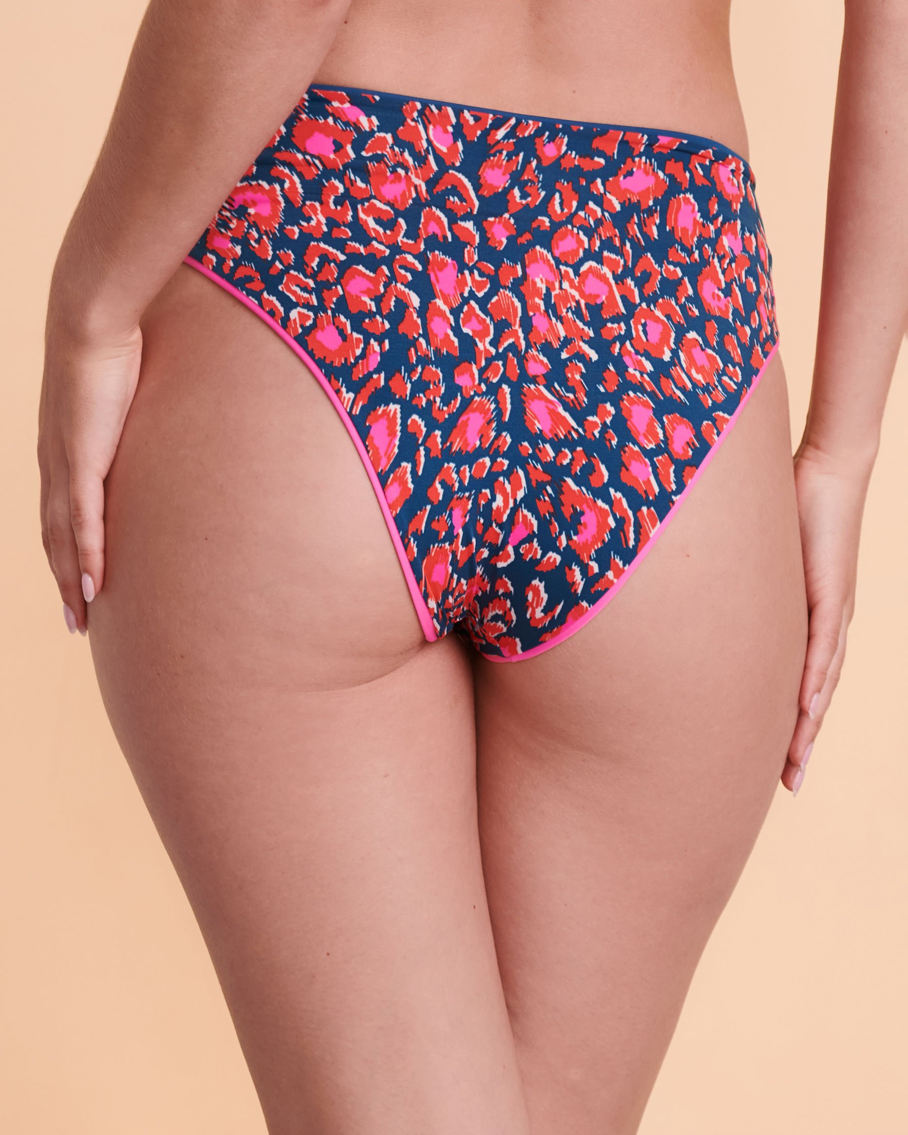 MAAJI FUCHSIA PRUSSIAN Suzy Q Reversible High Waist Bikini Bottom Reversible print 3278SCC001 - View3