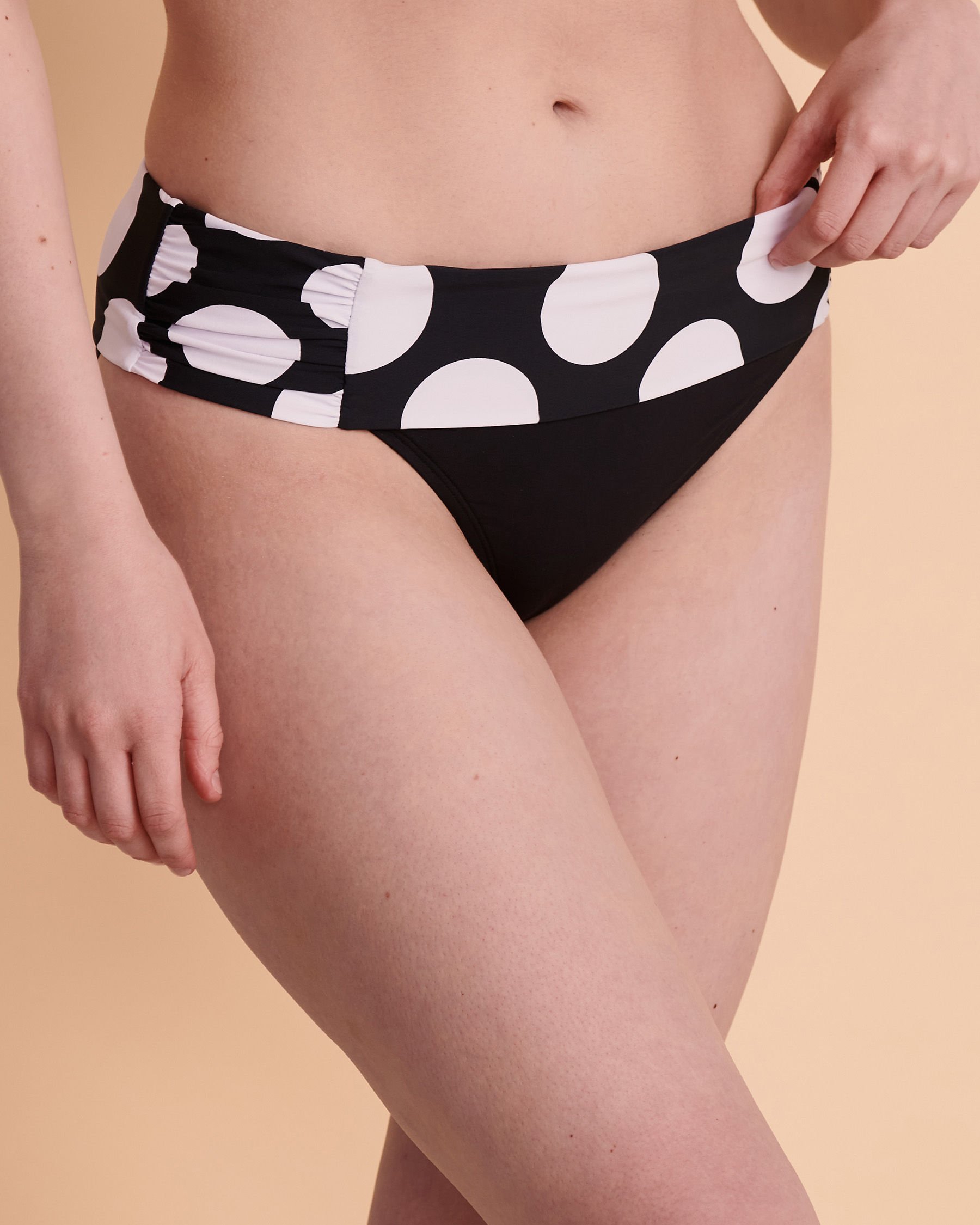BLEU ROD BEATTIE LET'S GET DOTTY Folded Waistband Bikini Bottom Big dots RBLD21597H - View4