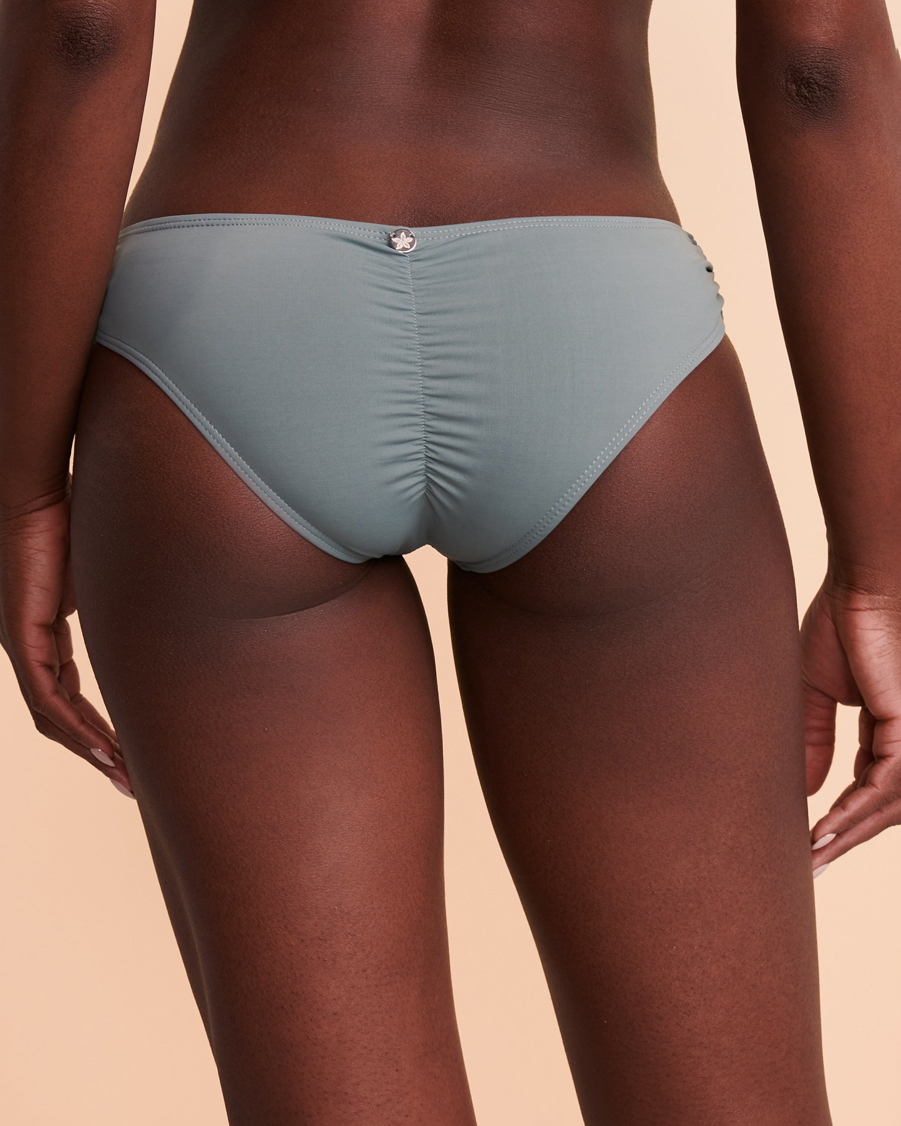 QUINTSOUL SOLID Bella Ruched Bikini Bottom Teal W15195653 - View2