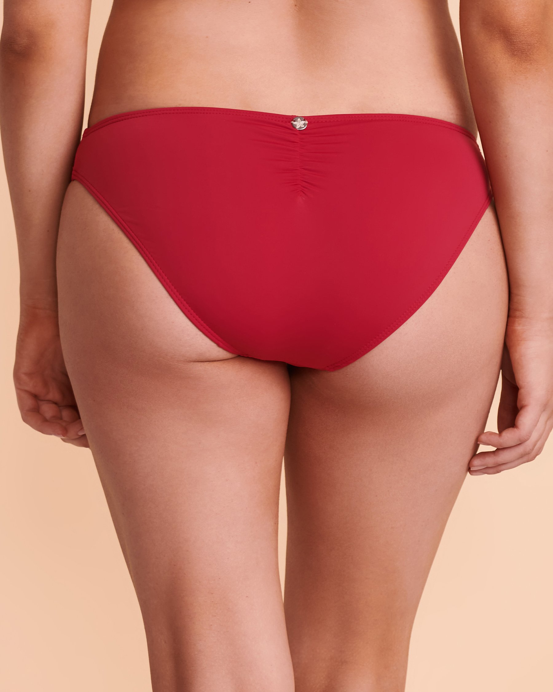 QUINTSOUL Bas de bikini plissé Lily SOLID Sangria W15195664 - Voir2