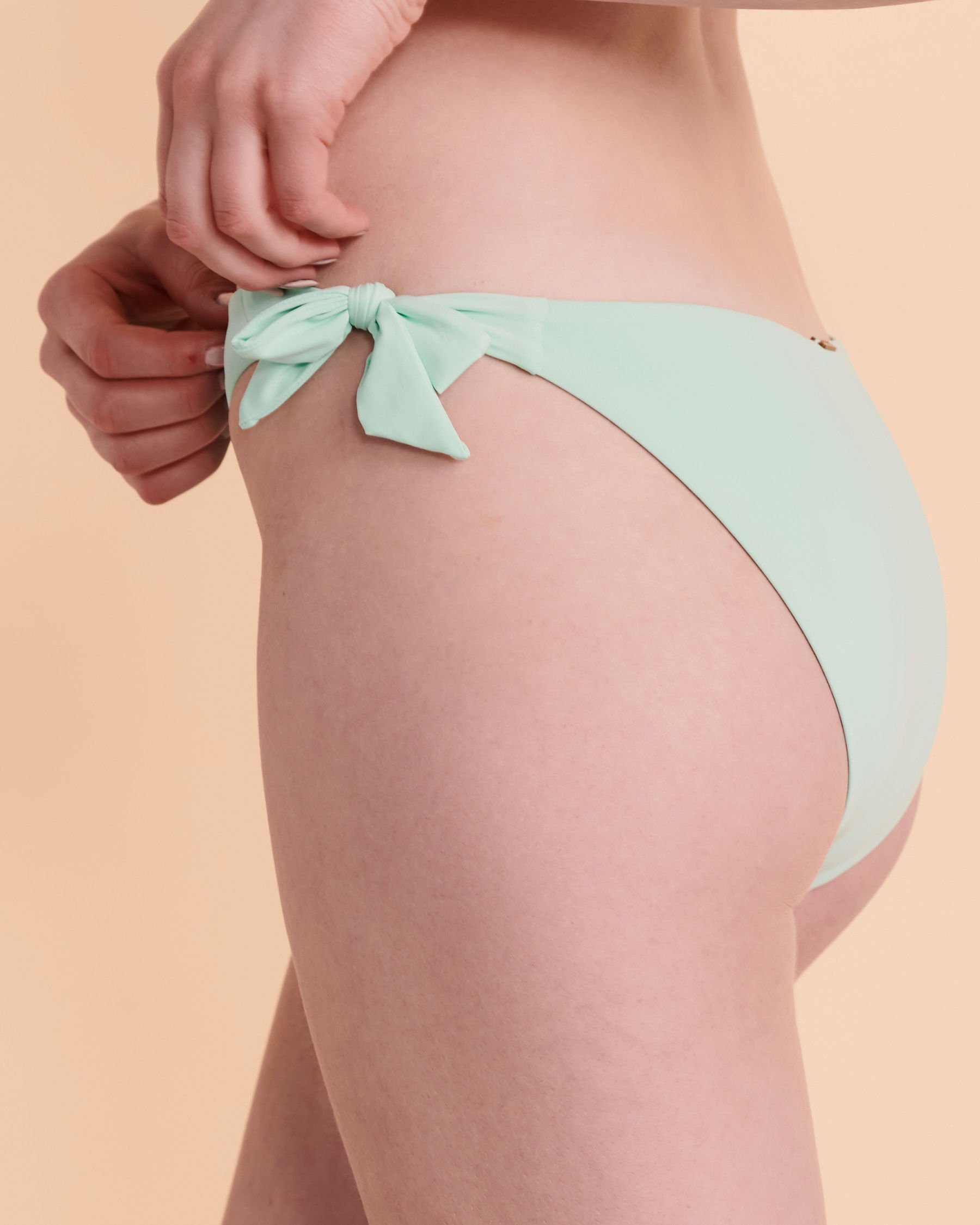 MY BIKINI STORY SOLID Side Tie Bikini Bottom Blue 01300032 - View2