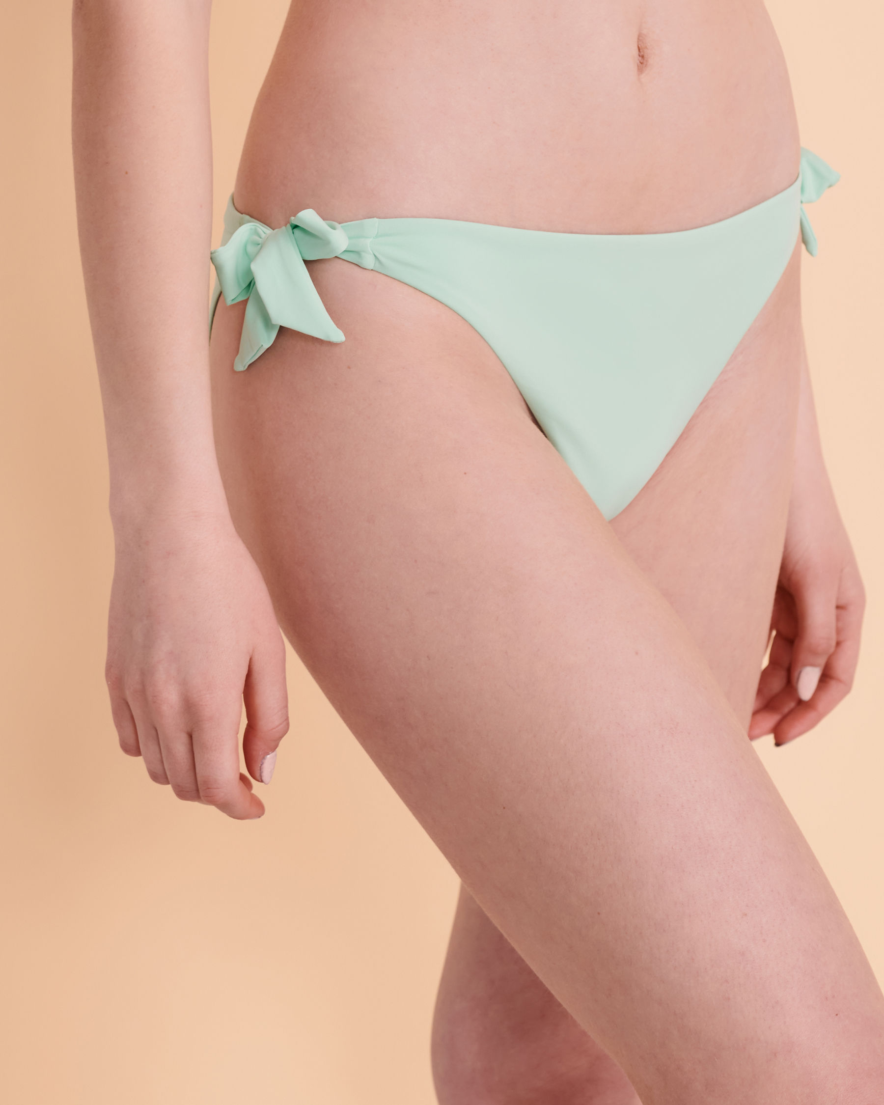 MY BIKINI STORY SOLID Side Tie Bikini Bottom Blue 01300032 - View1