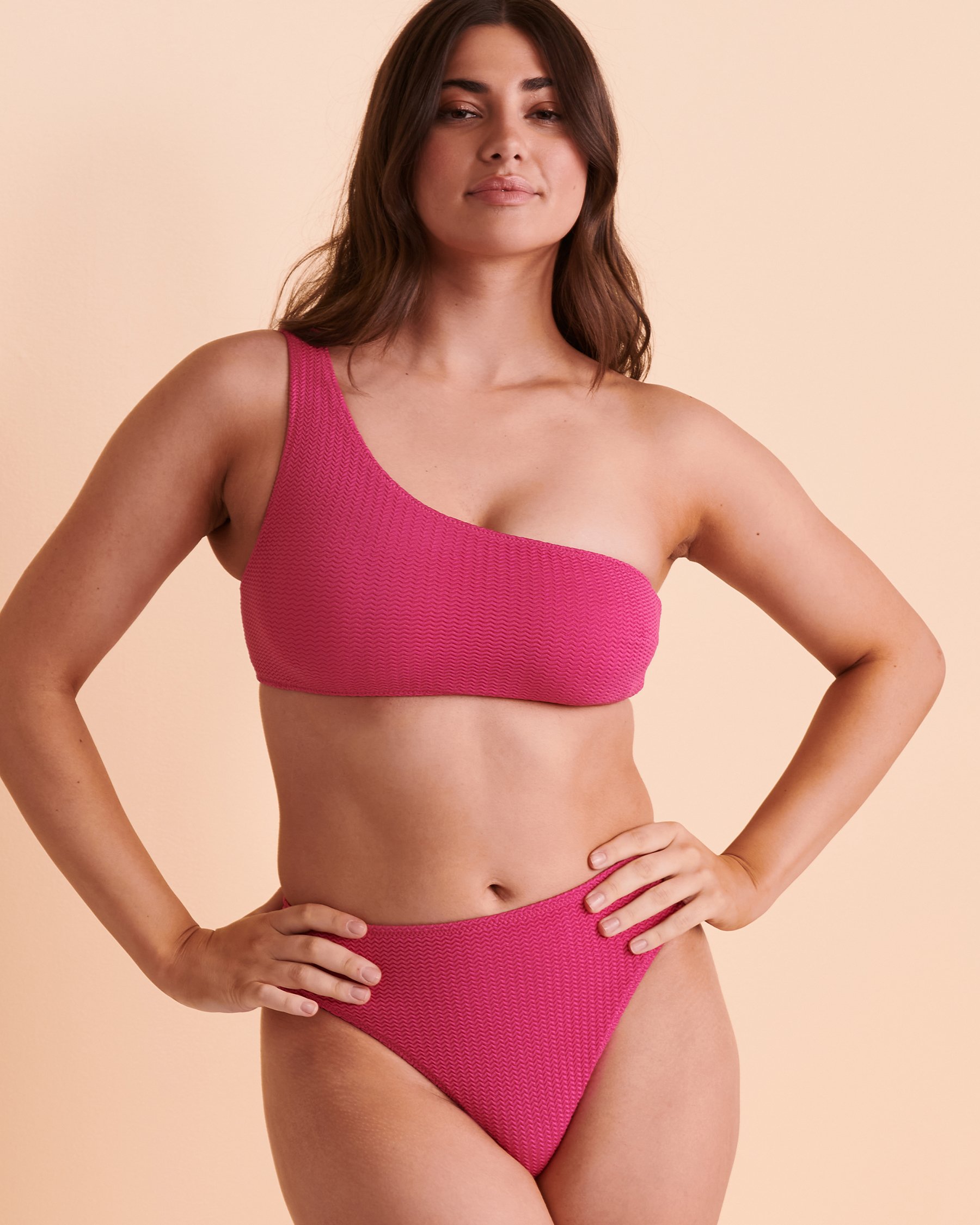 SEAFOLLY Haut de bikini une épaule SEA DIVE Fuchsia 31018-861 - Voir1
