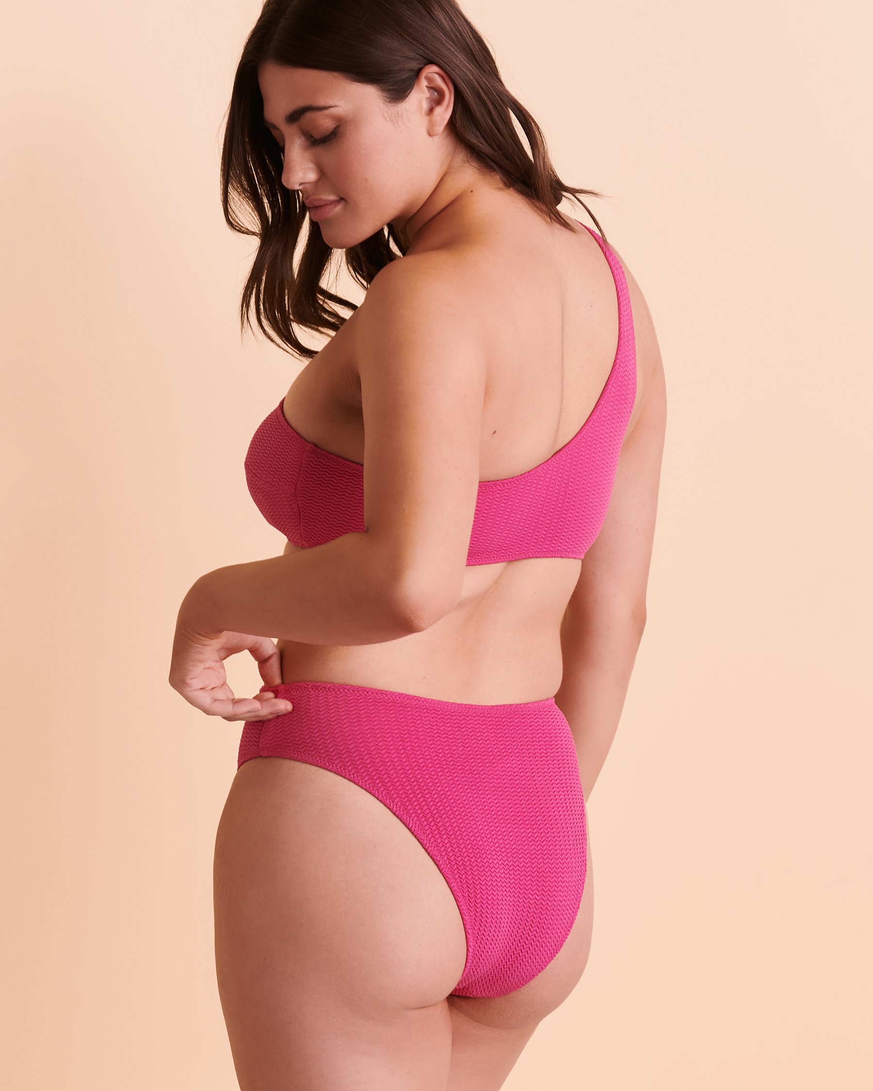 SEAFOLLY Haut de bikini une épaule SEA DIVE Fuchsia 31018-861 - Voir2