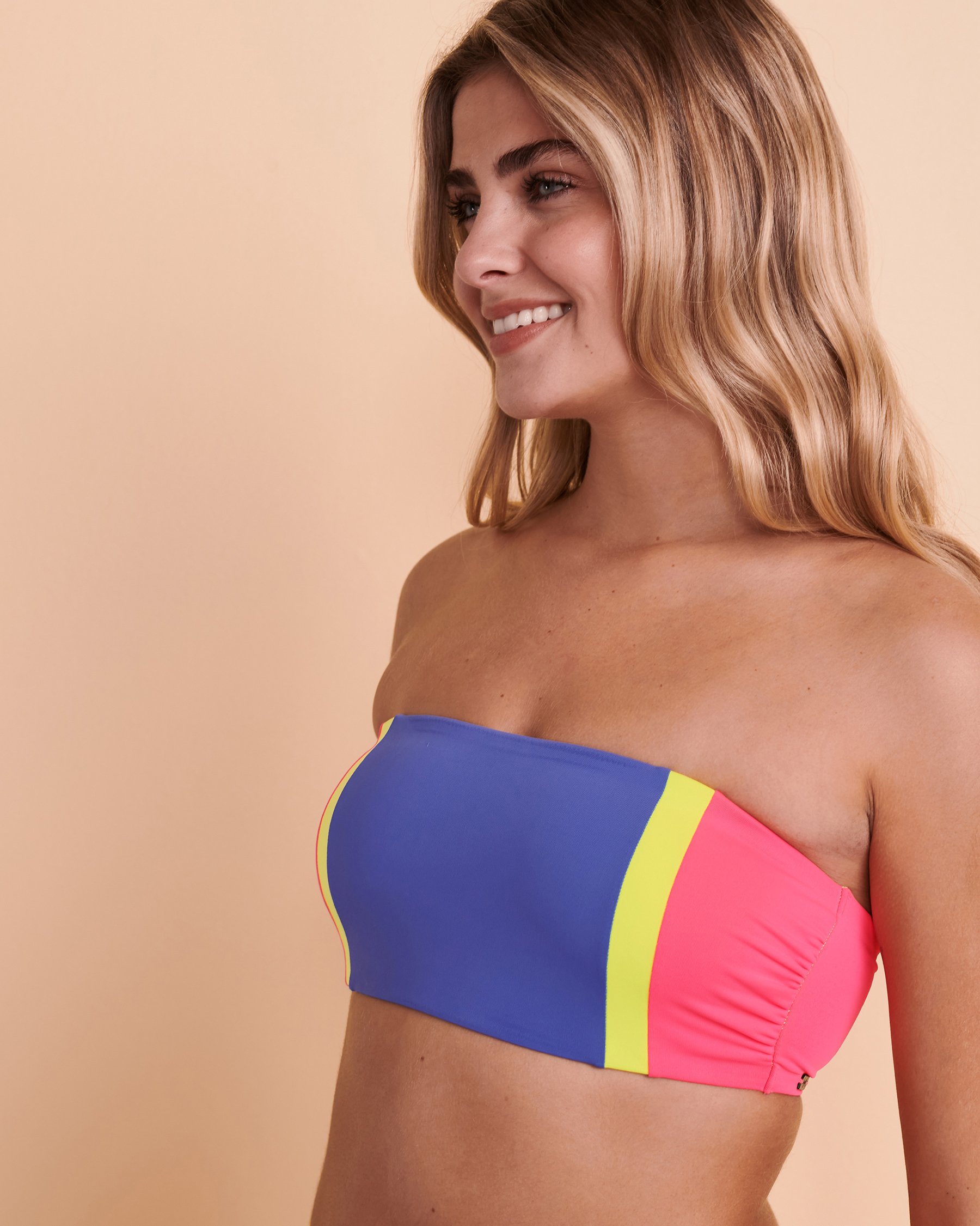 TROPIK AMPARO Bandeau Bikini Top Colorblock 01100050 - View3