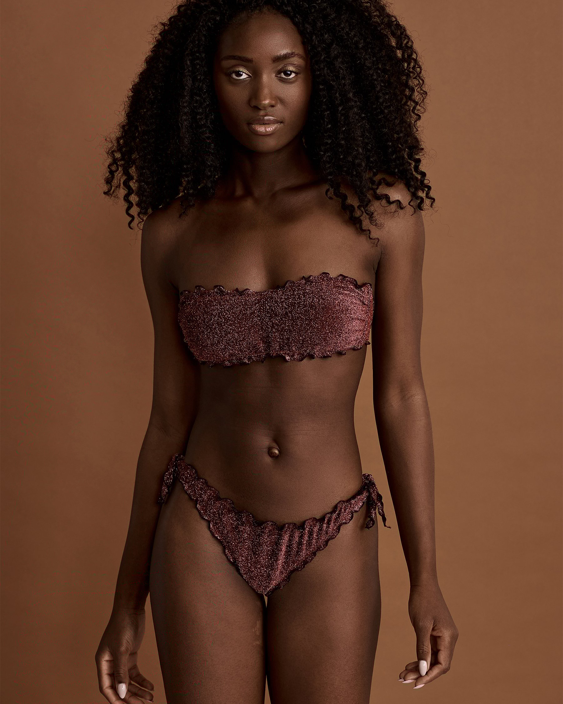JULIA FRANCINA Ensemble bikini à volants ENZO Bordeaux JF21-ENZO - View1