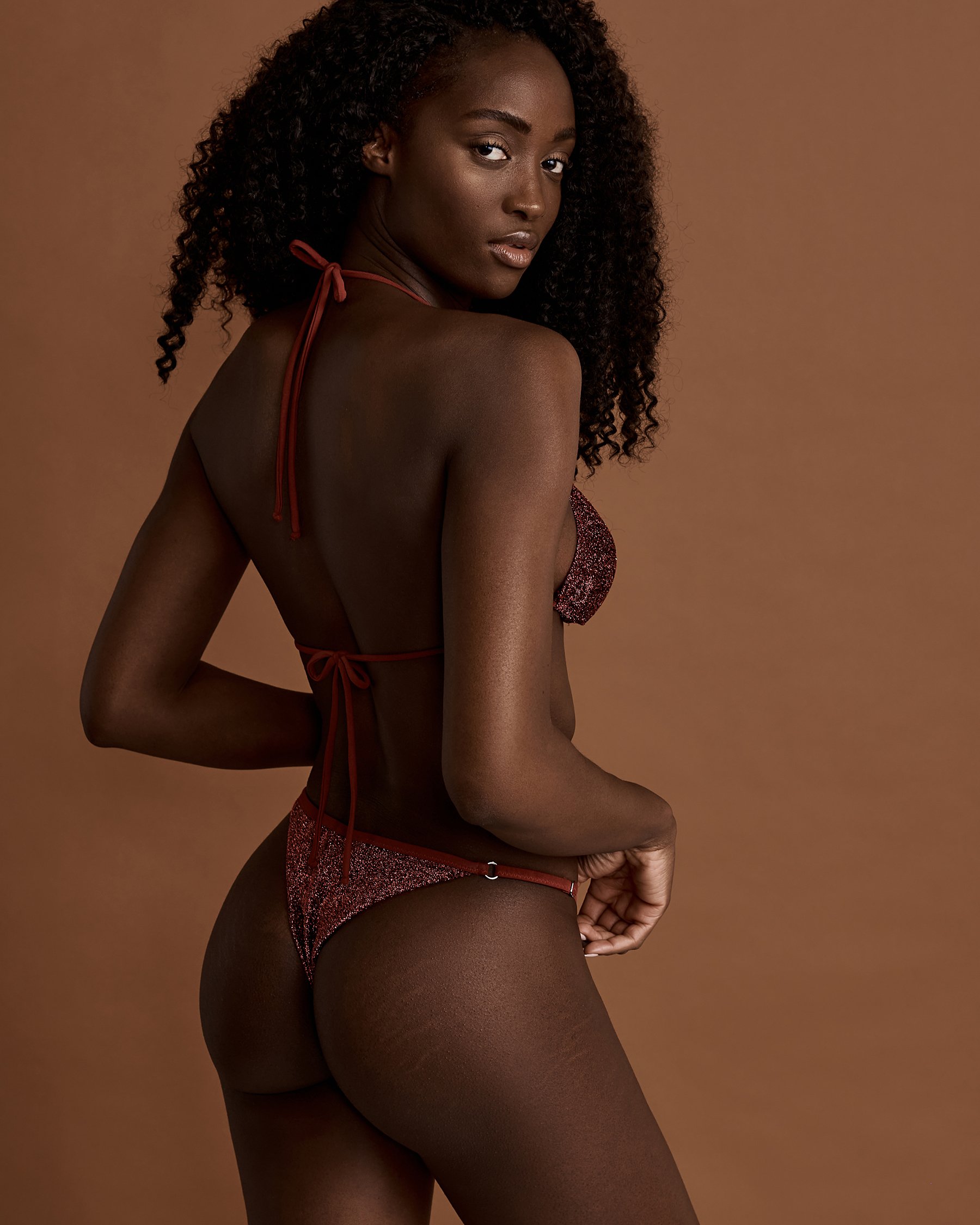 JULIA FRANCINA Ensemble bikini coulissant GIUSEPPE Bordeaux JF21-GIUSEPP - Voir2