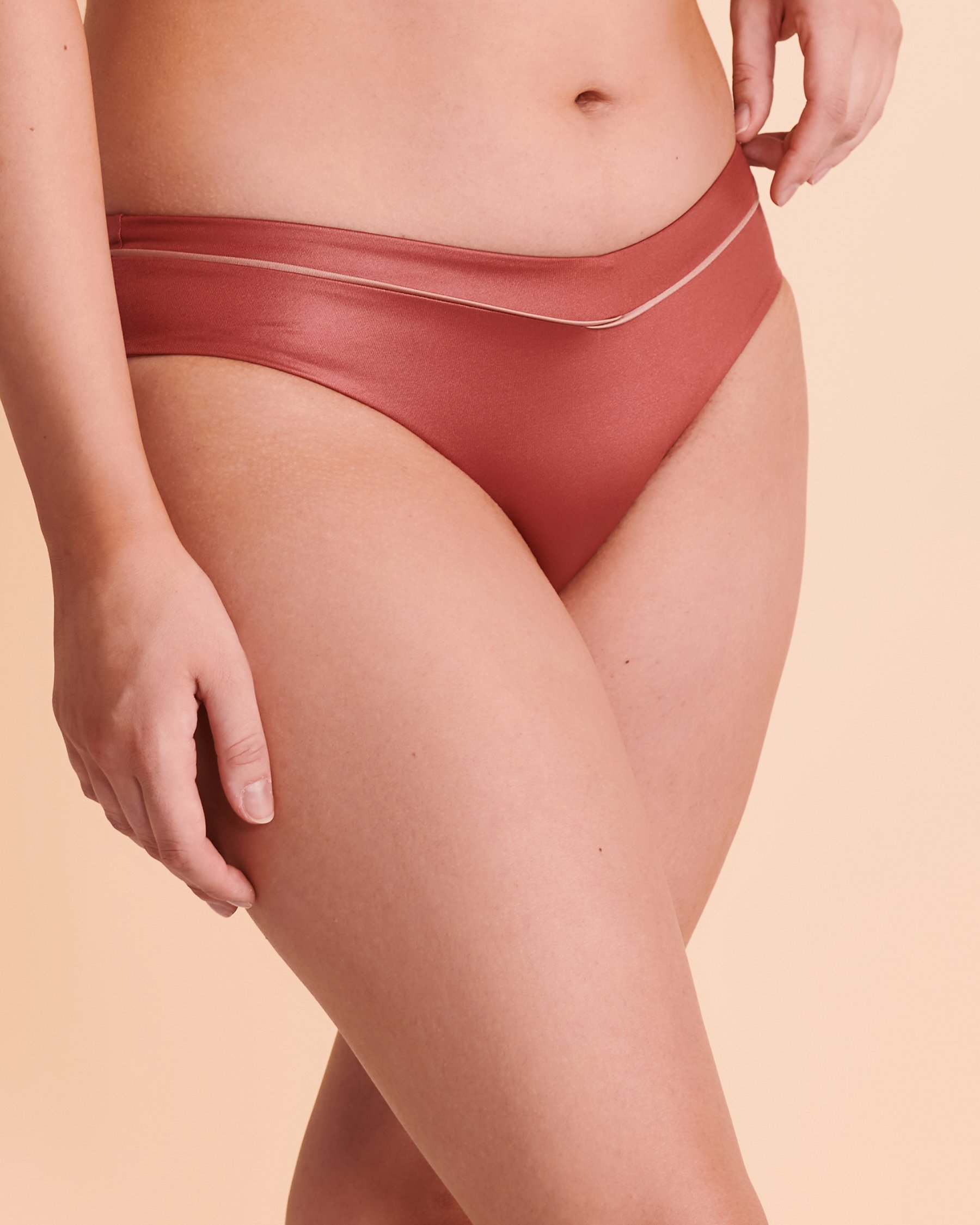 SANTEMARE HAMPTONS Cheeky Bikini Bottom Terra cotta 01300079 - View1