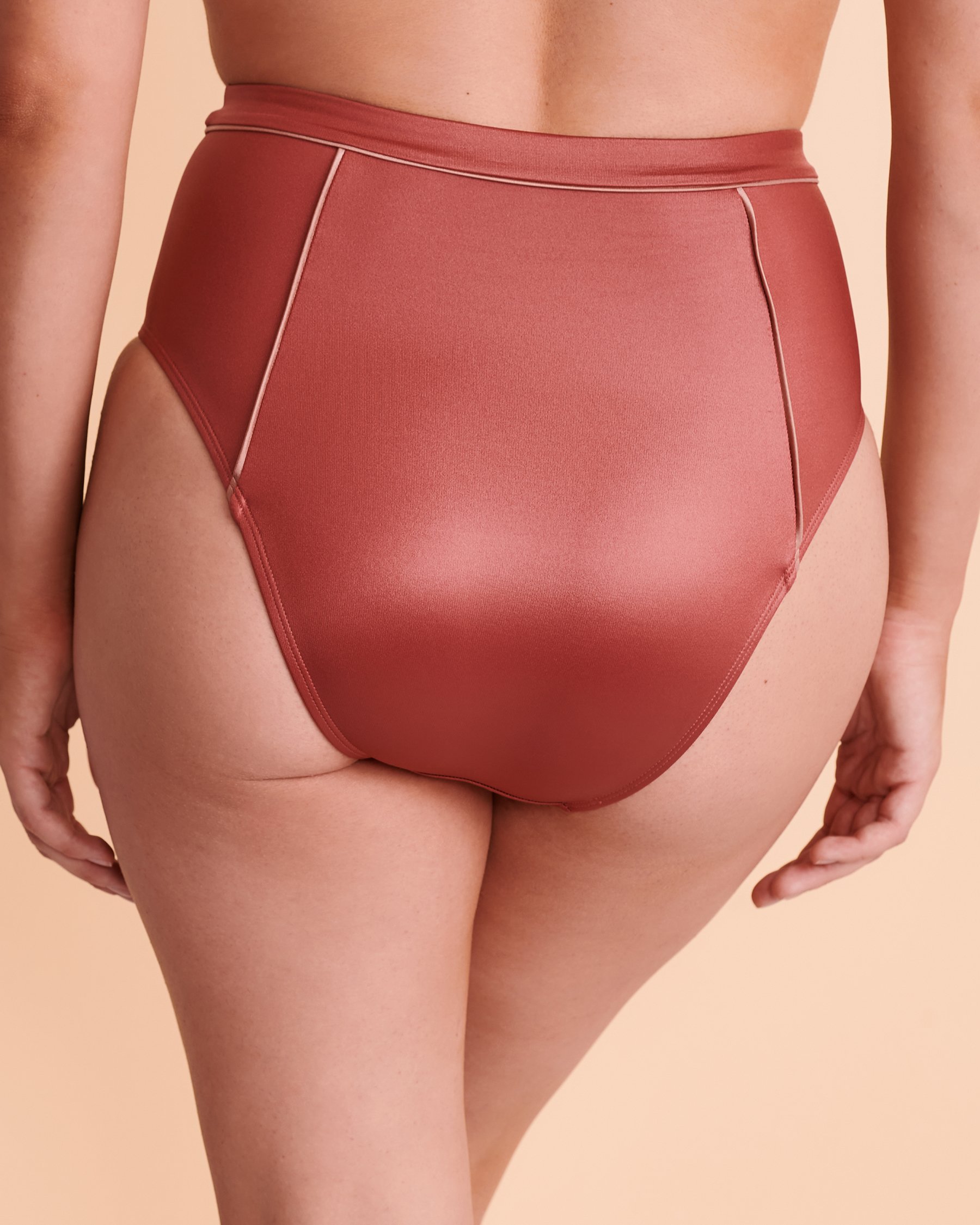 SANTEMARE HAMPTONS High Waist Bikini Bottom Terra cotta 01300080 - View2