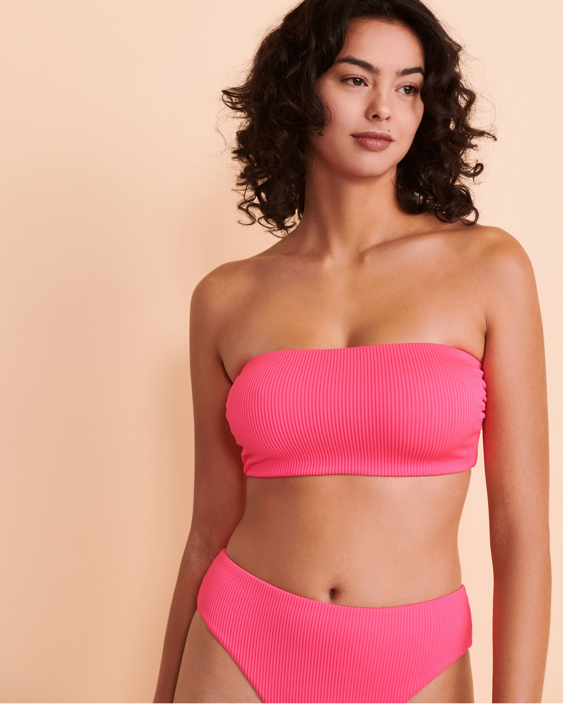 TROPIK KNOCKOUT Bandeau Bikini Top Pink 01100047 - View4