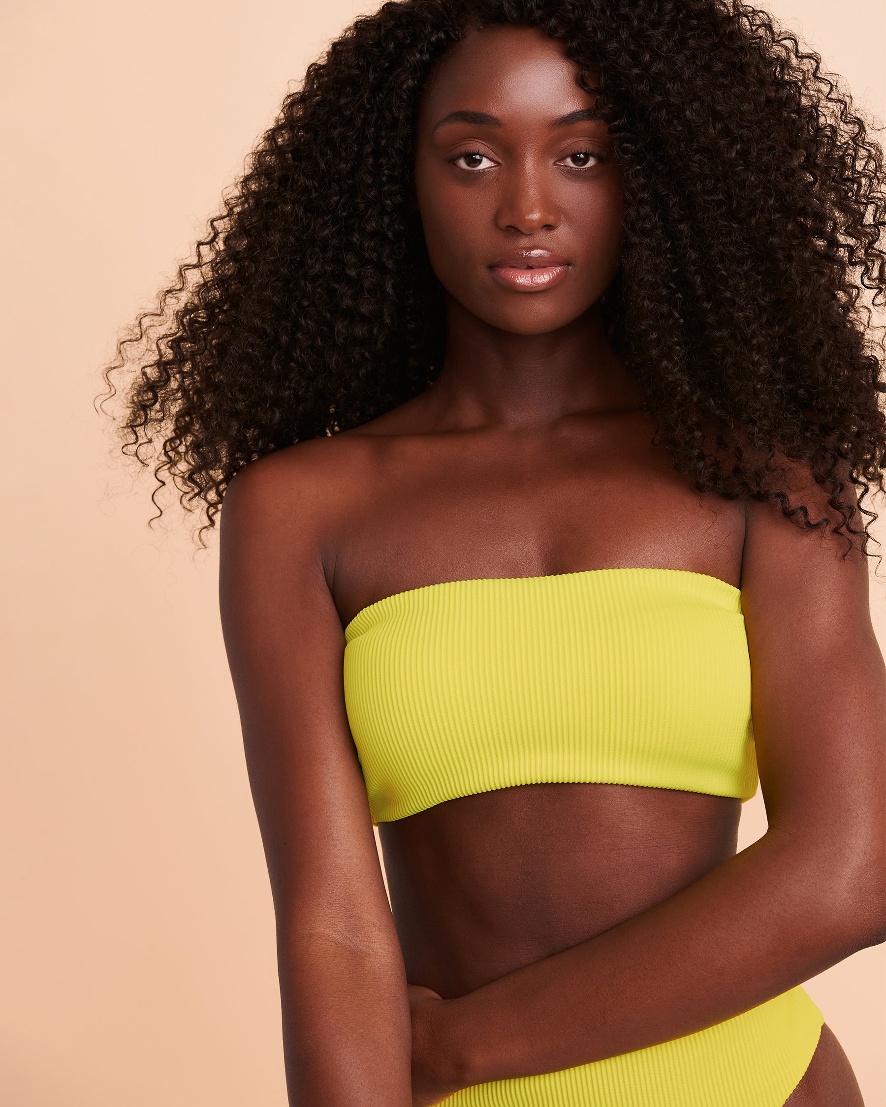 TROPIK KNOCKOUT Bandeau Bikini Top Neon yellow 01100047 - View4