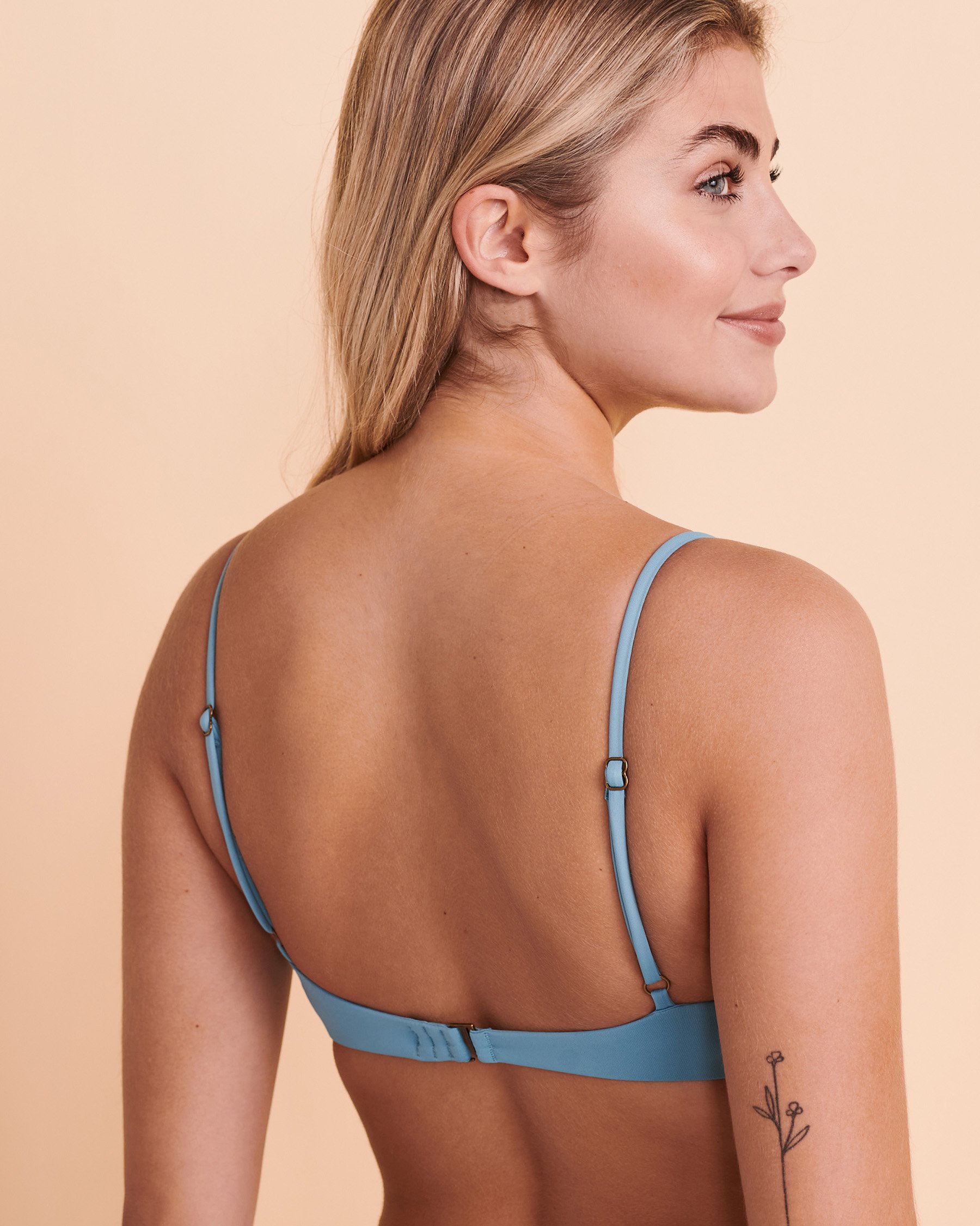 O'NEILL SALTWATER Prismo Knotted Triangle Bikini Top Neutral blue SP1474113 - View2