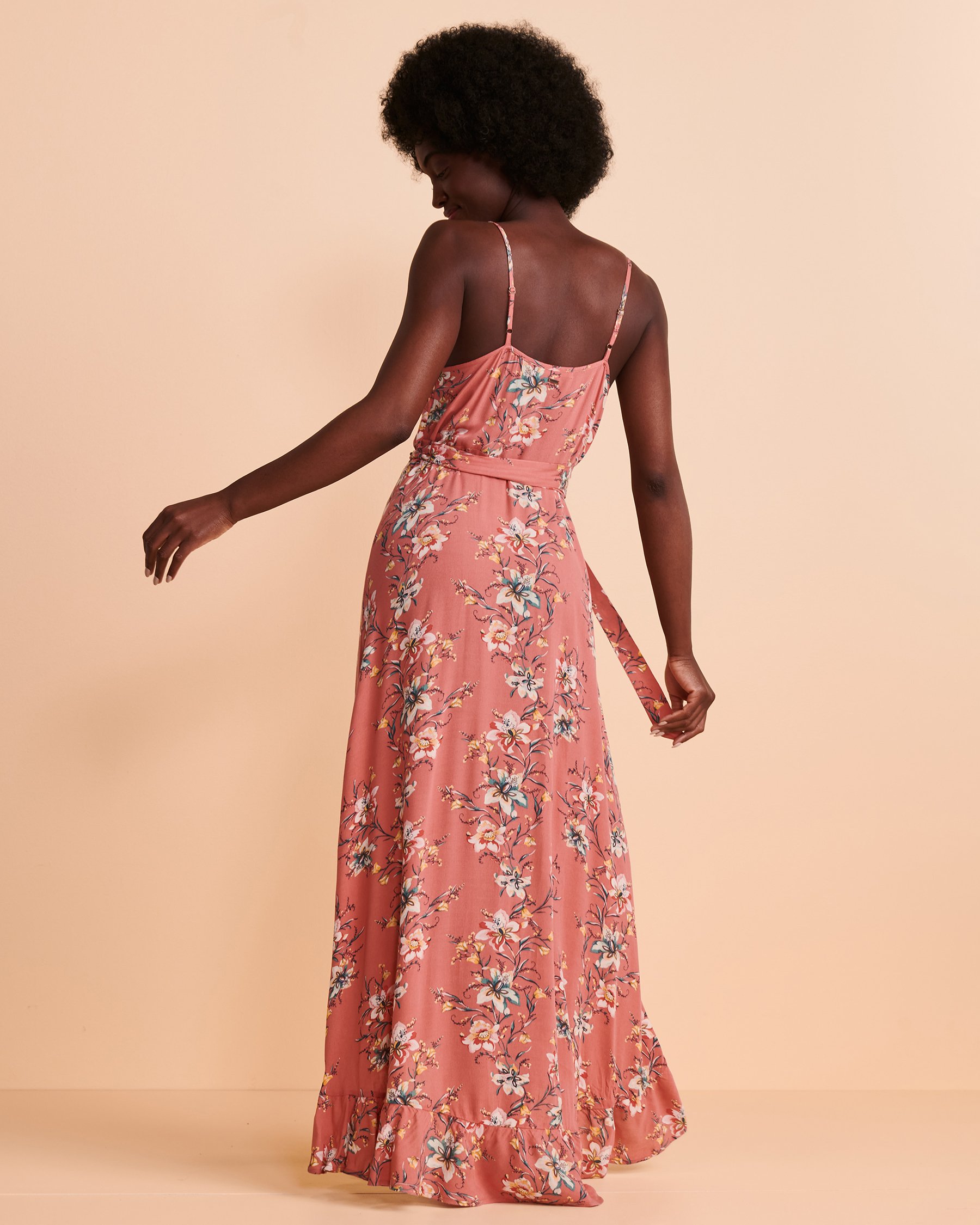 O'NEILL Robe maxi à volants VIOLA Floral rose SP2416015 - View2
