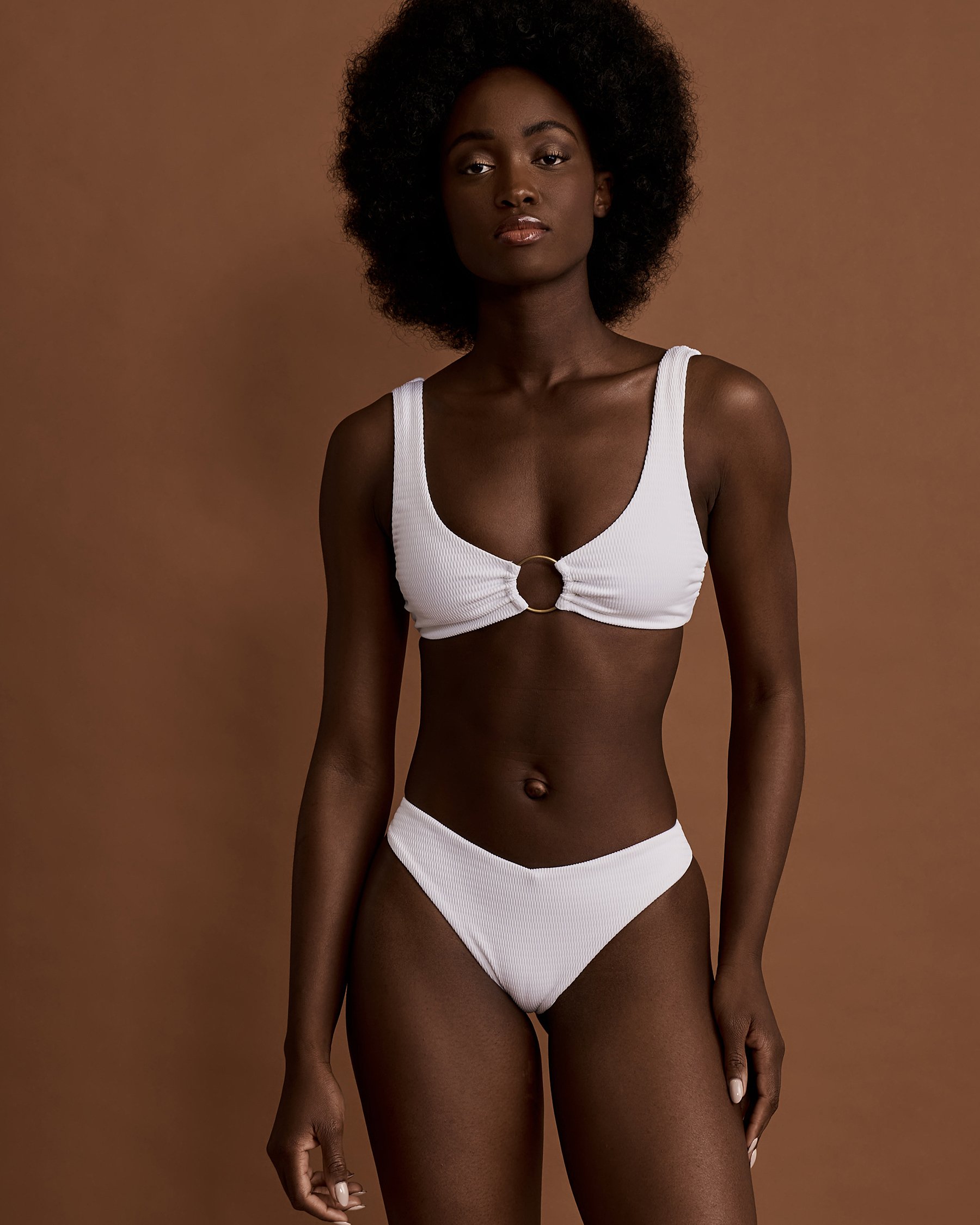 VITAMIN A ECOTEX Skylar Ring Bikini Top White 2200T - View2
