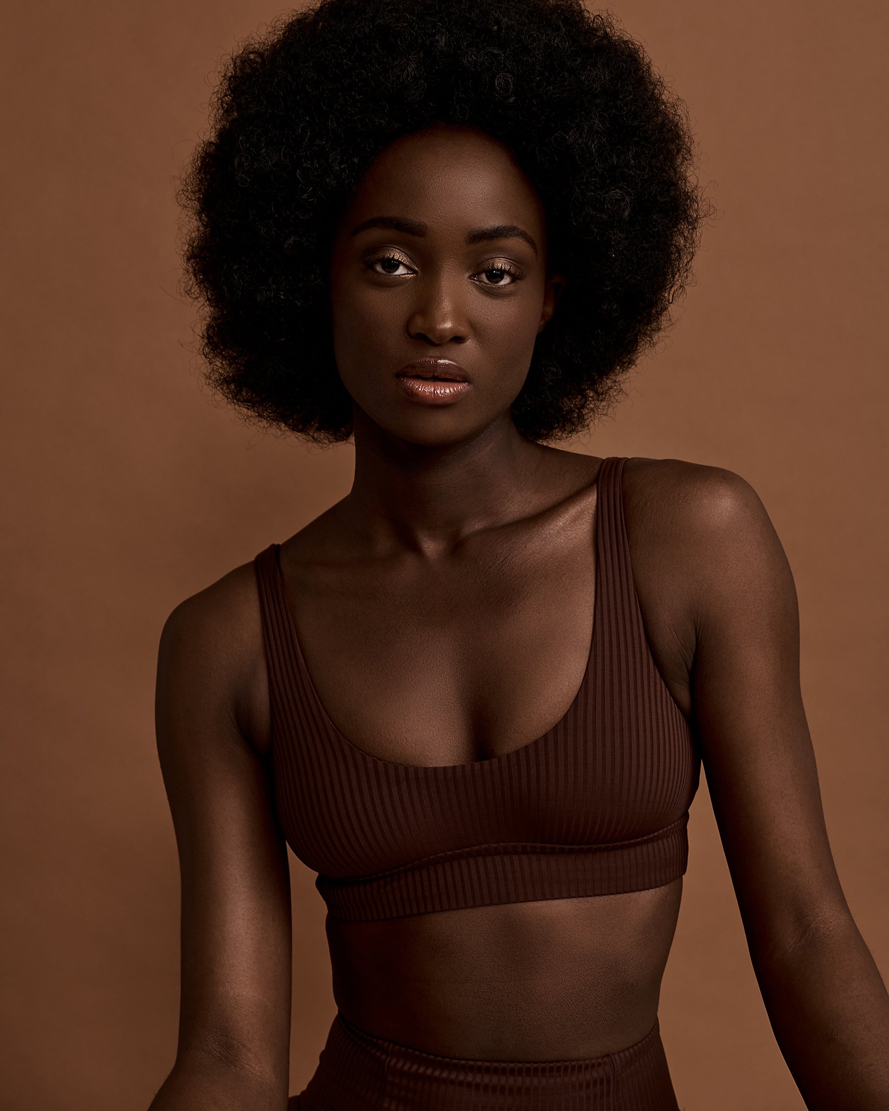 VITAMIN A ECORIB Sienna Bralette Bikini Top Chocolate 809T - View5