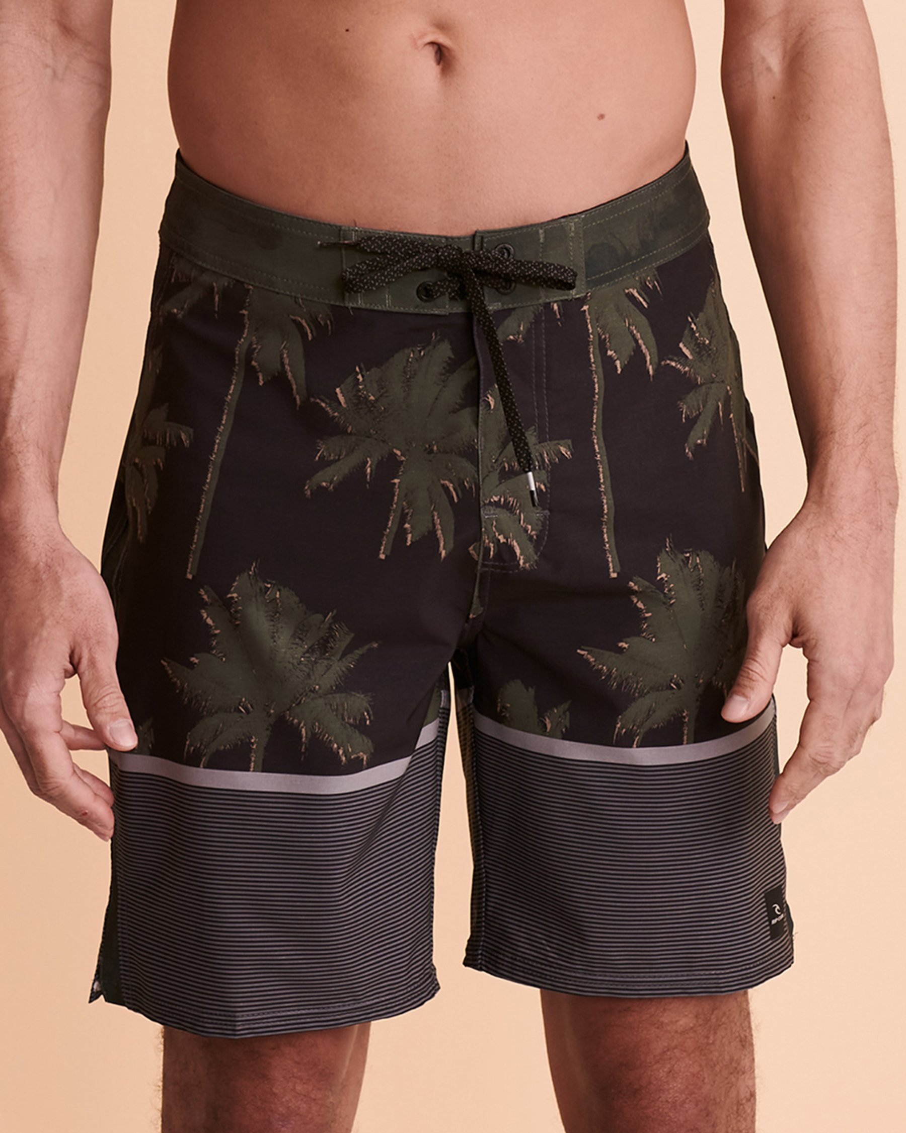 RIP CURL MIRAGE MASON BACKYARD Boardshort Swimsuit Palm trees and stripes CBOPZ9 - View1