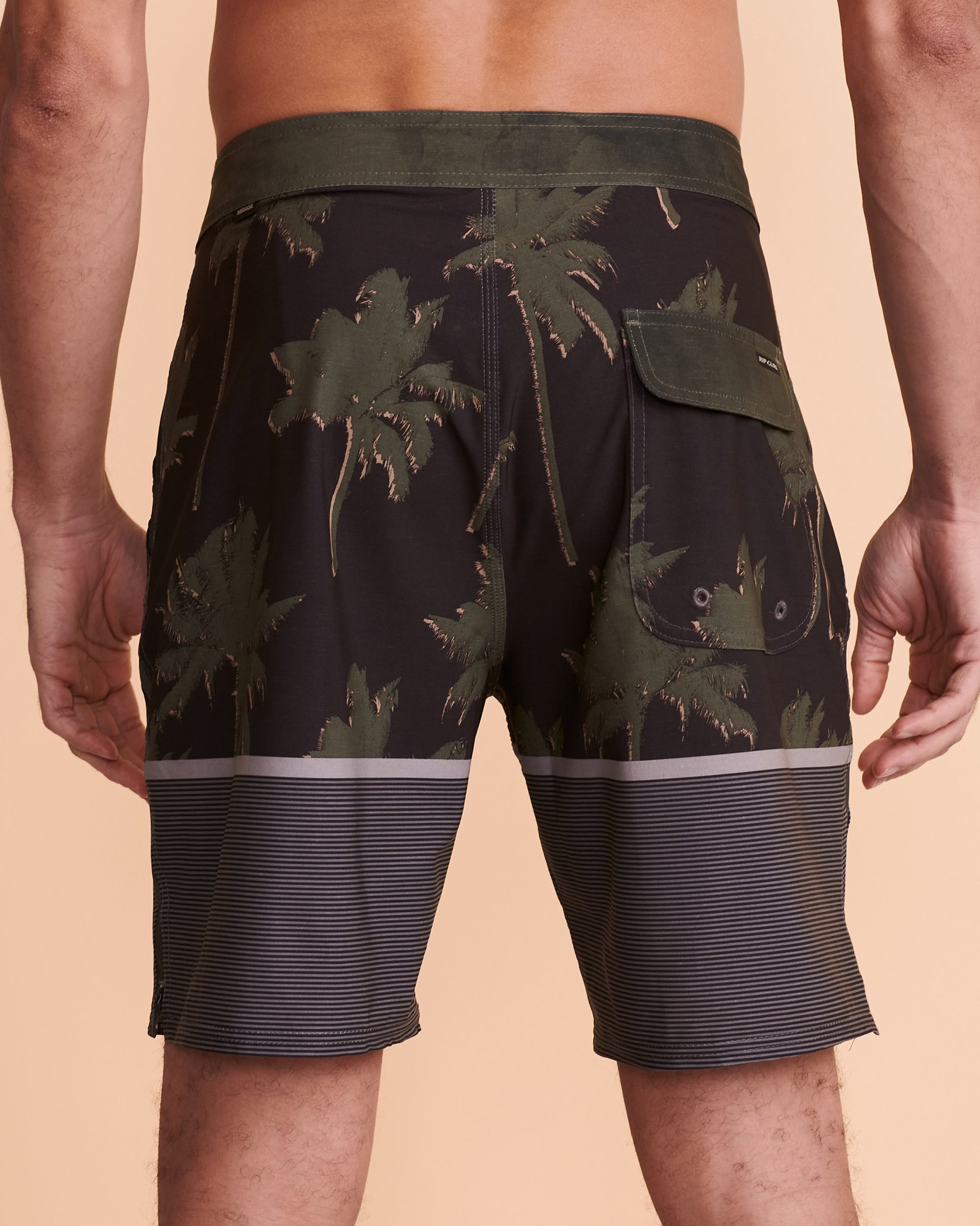 RIP CURL MIRAGE MASON BACKYARD Boardshort Swimsuit Palm trees and stripes CBOPZ9 - View2