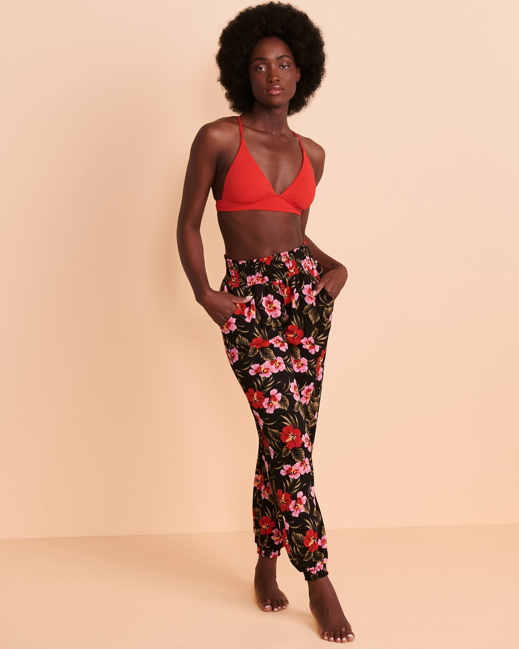 TROPIK Pantalon ajusté HIBISCUS Hibiscus 02200023 - Voir1