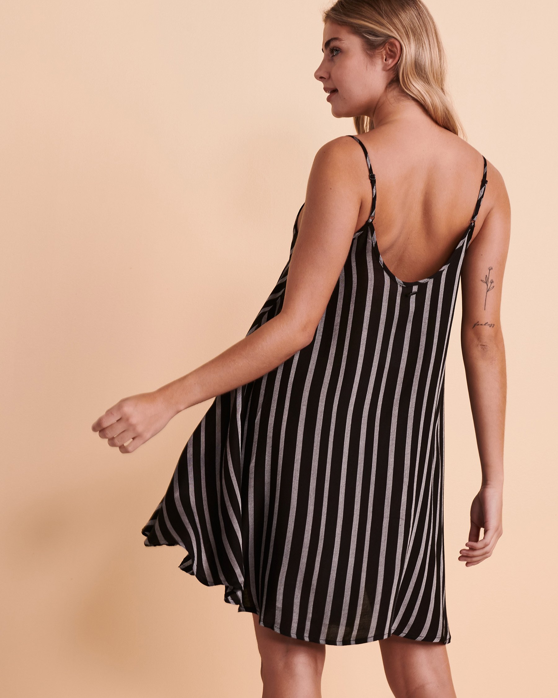 TROPIK Thin Strap Short Dress Stripes 02300024 - View2