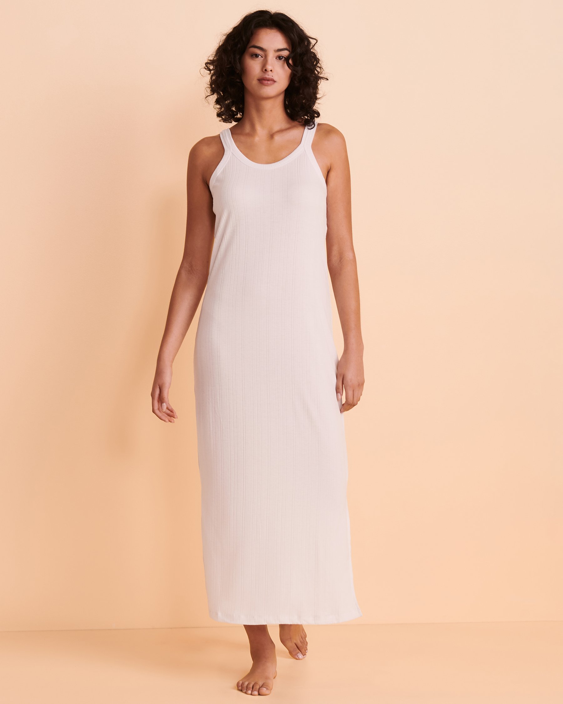 TROPIK Sleeveless Maxi Dress with Side Slits White 02300029 - View1
