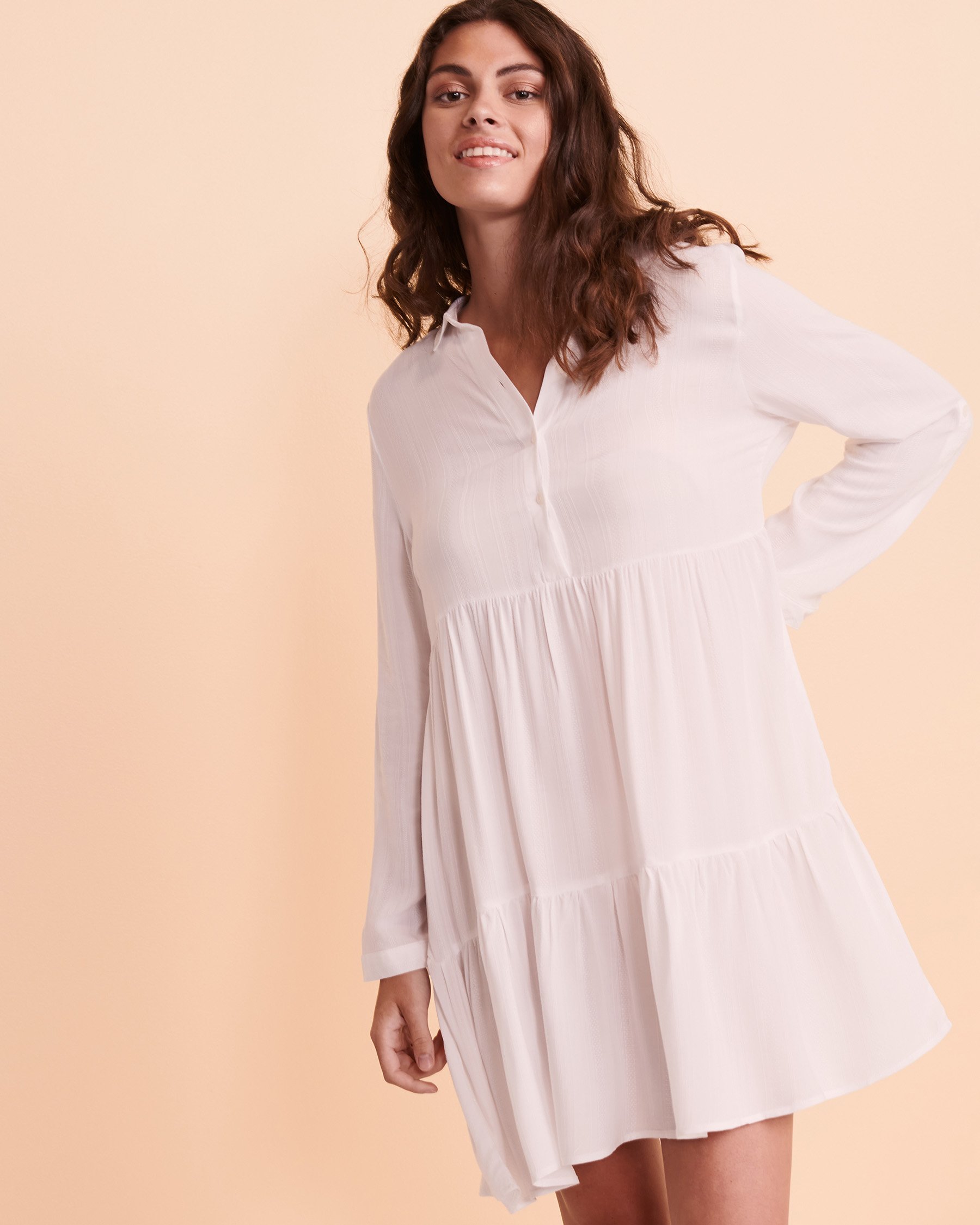 TURQUOISE COUTURE Short Layered Dress White 02300034 - View1