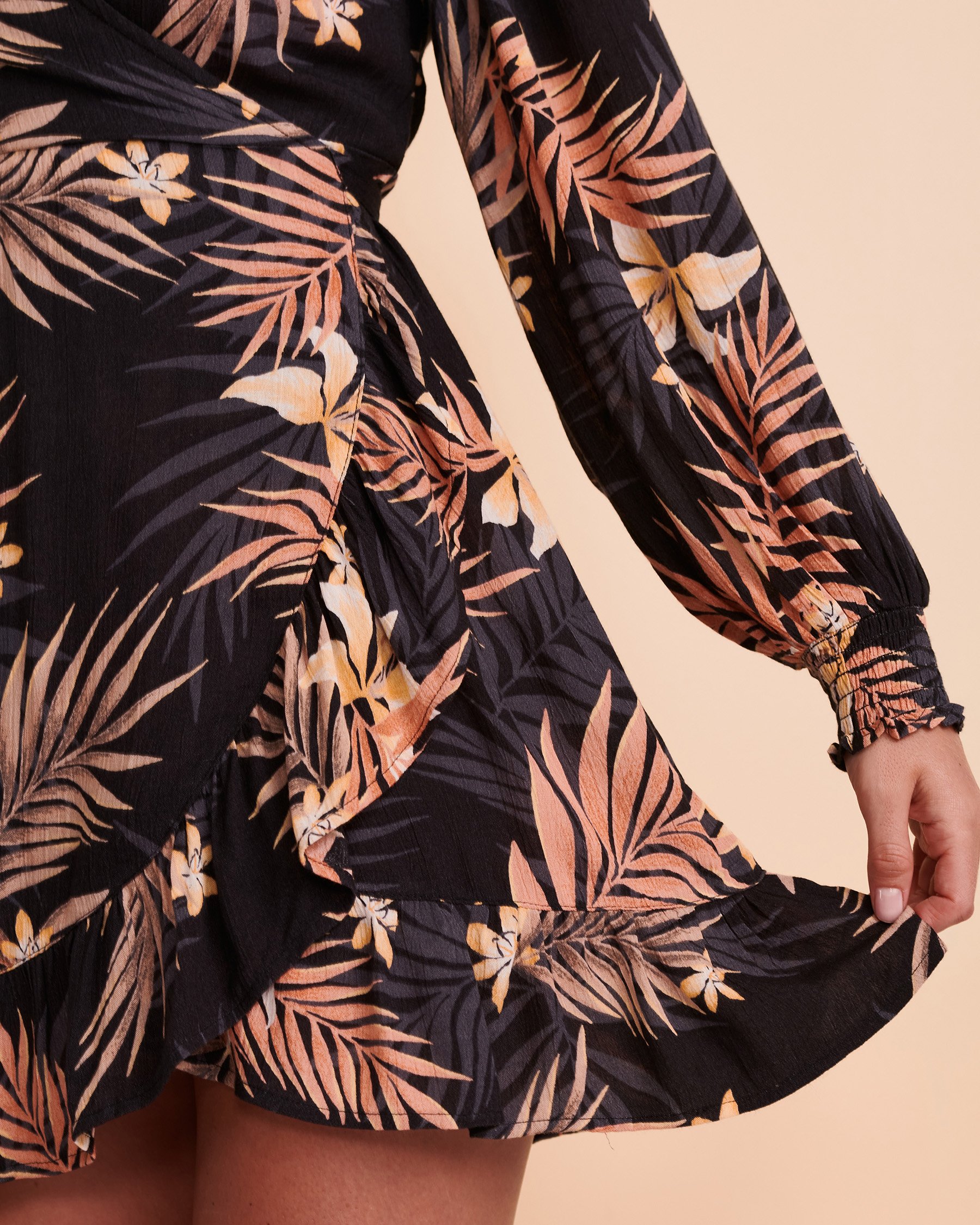 BILLABONG IN MY HEART Wrap Dress Leafs ABJWD00257 - View3