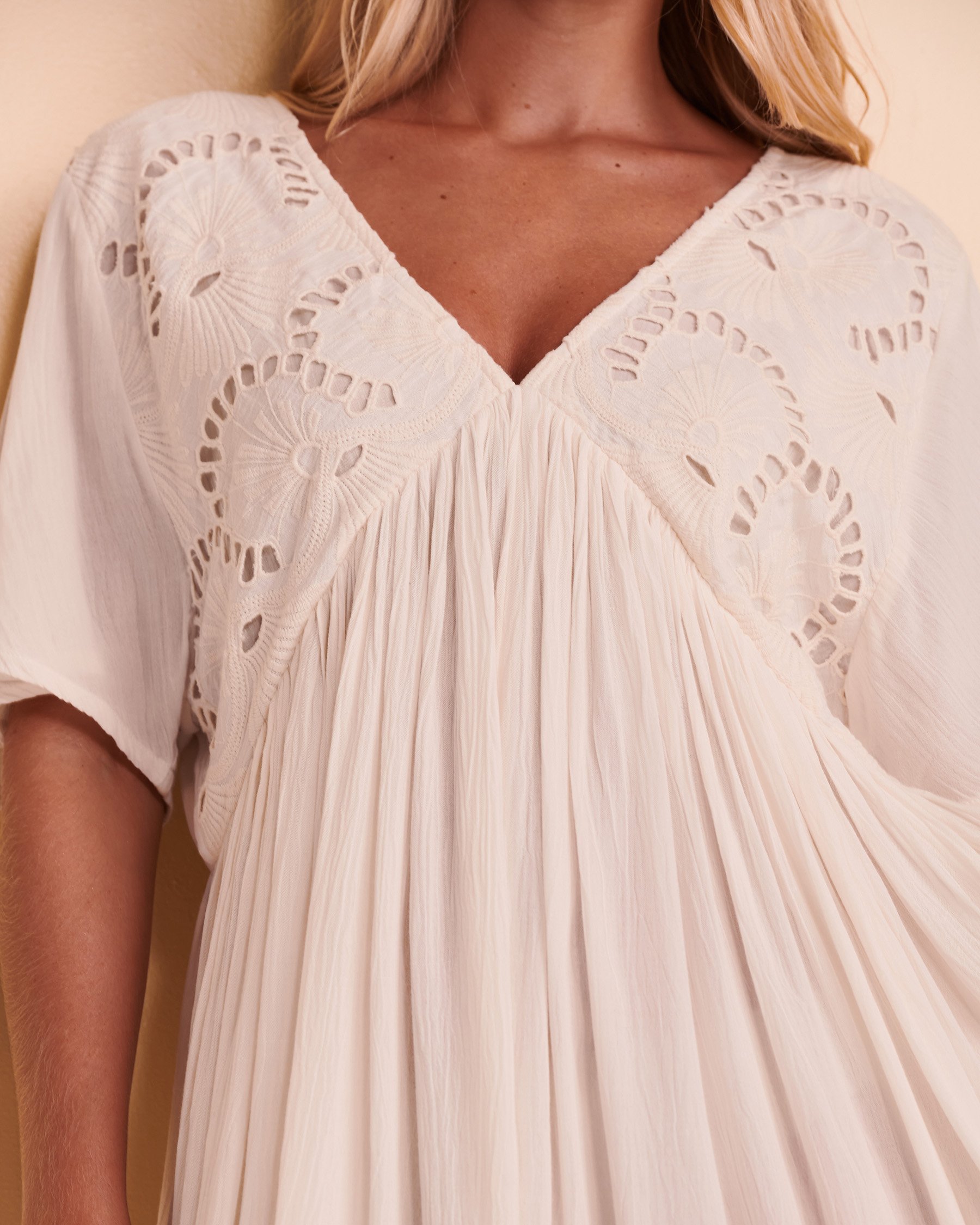 RIP CURL Robe à manches courtes RHODES Crème GDRJO8 - Voir3