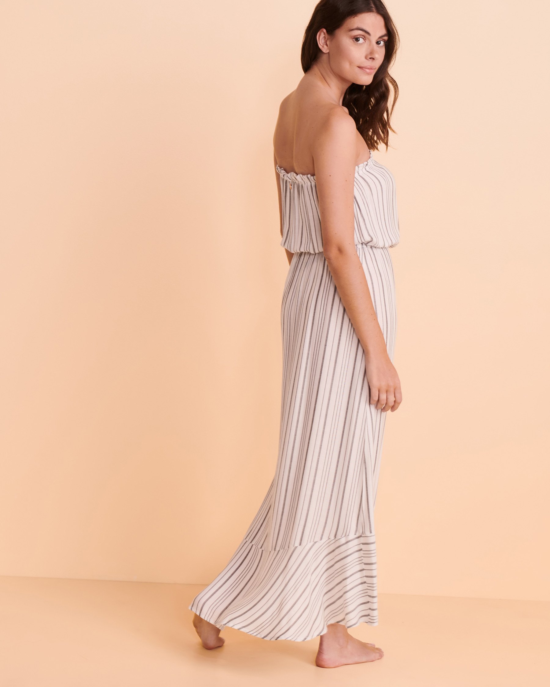TURQUOISE COUTURE Sleeveless Maxi Dress Stripes 02300039 - View2