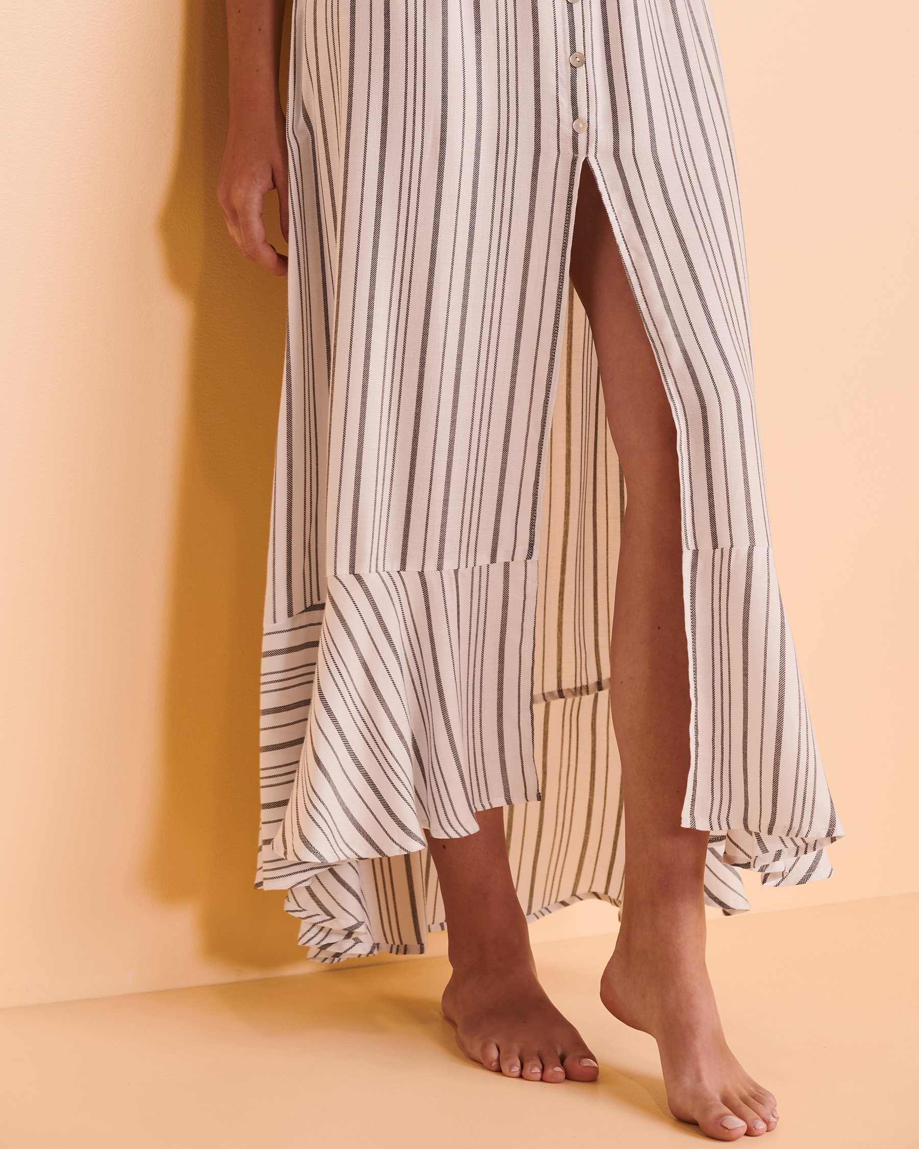 TURQUOISE COUTURE Sleeveless Maxi Dress Stripes 02300039 - View3