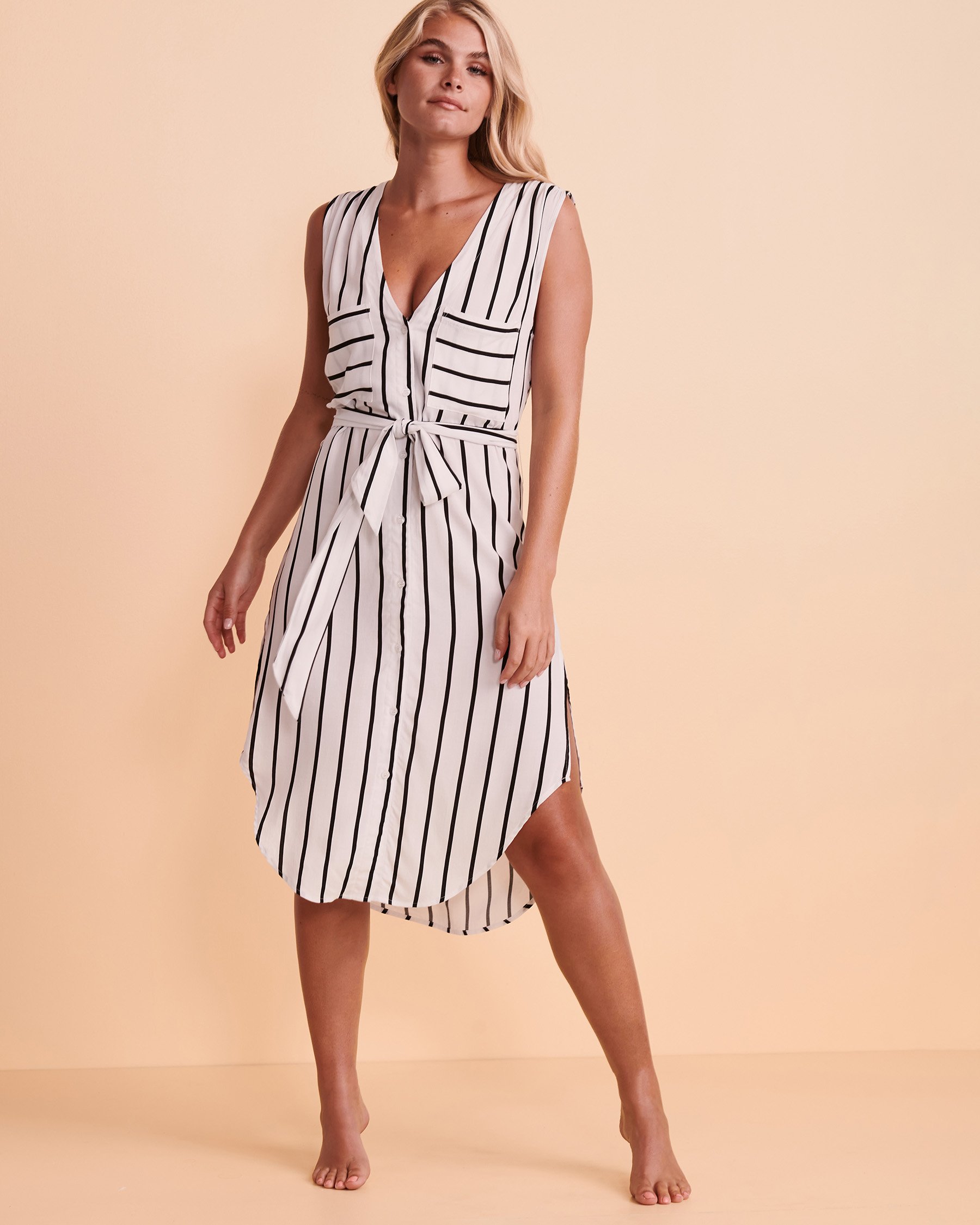 SKYE SOLENE Dress Stripes SK696622 - View3