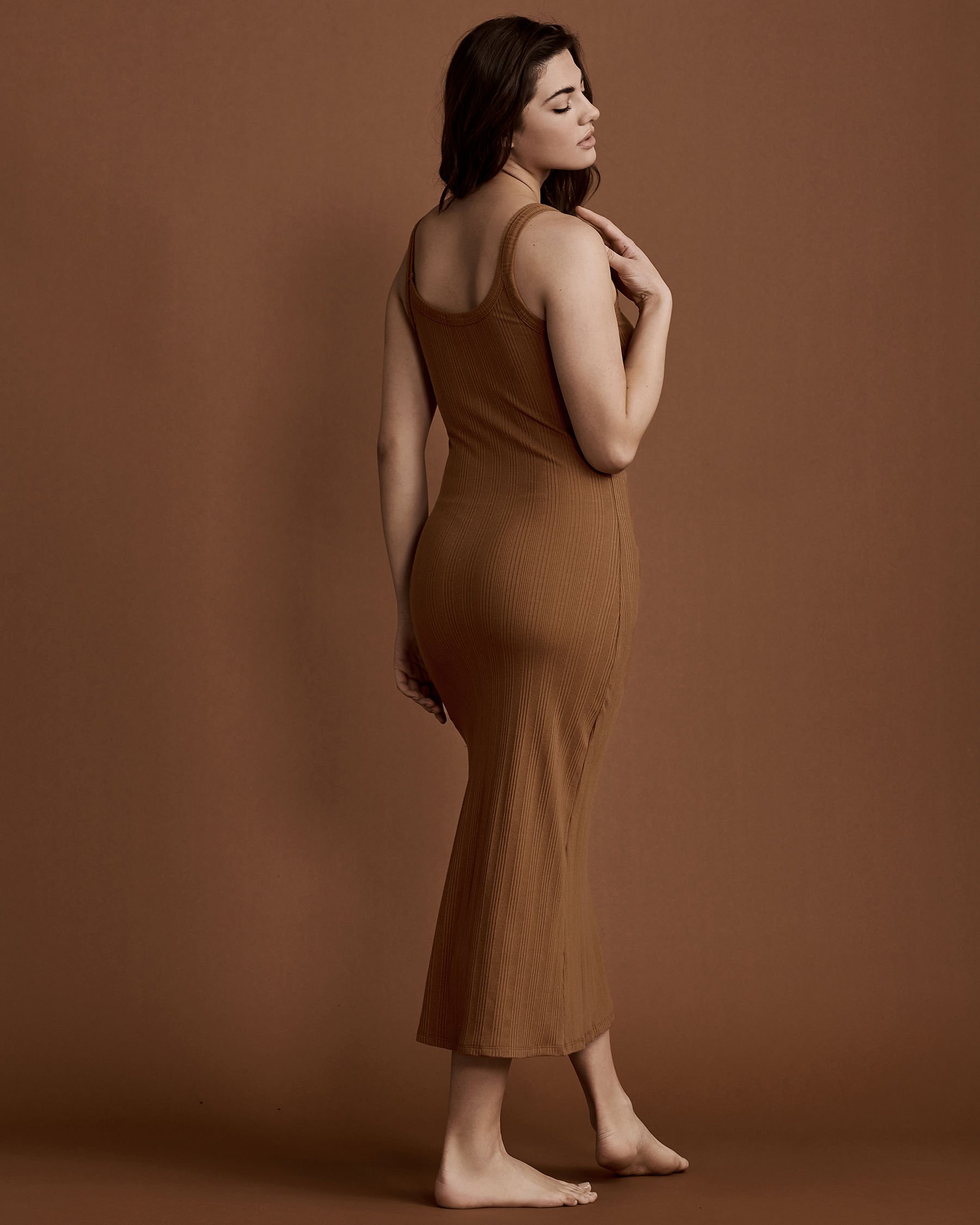 VITAMIN A WEST Dress Ribbed chai 20TKD - View2