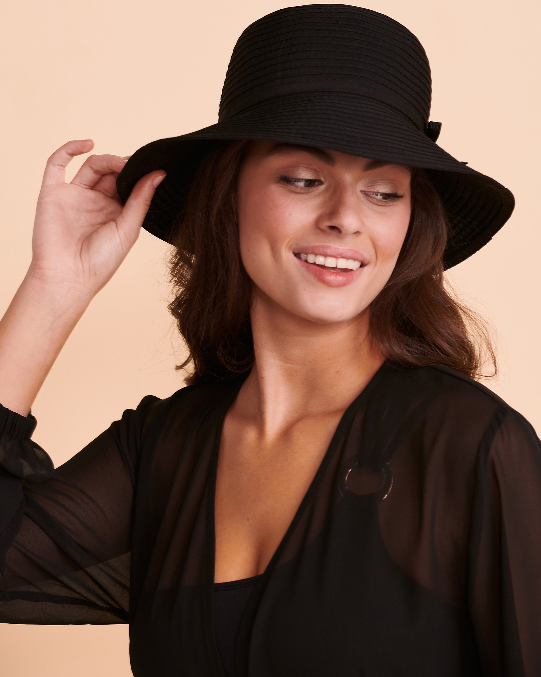 SARAJANE Ribbon Bucket Hat Black 21P12241 - View2