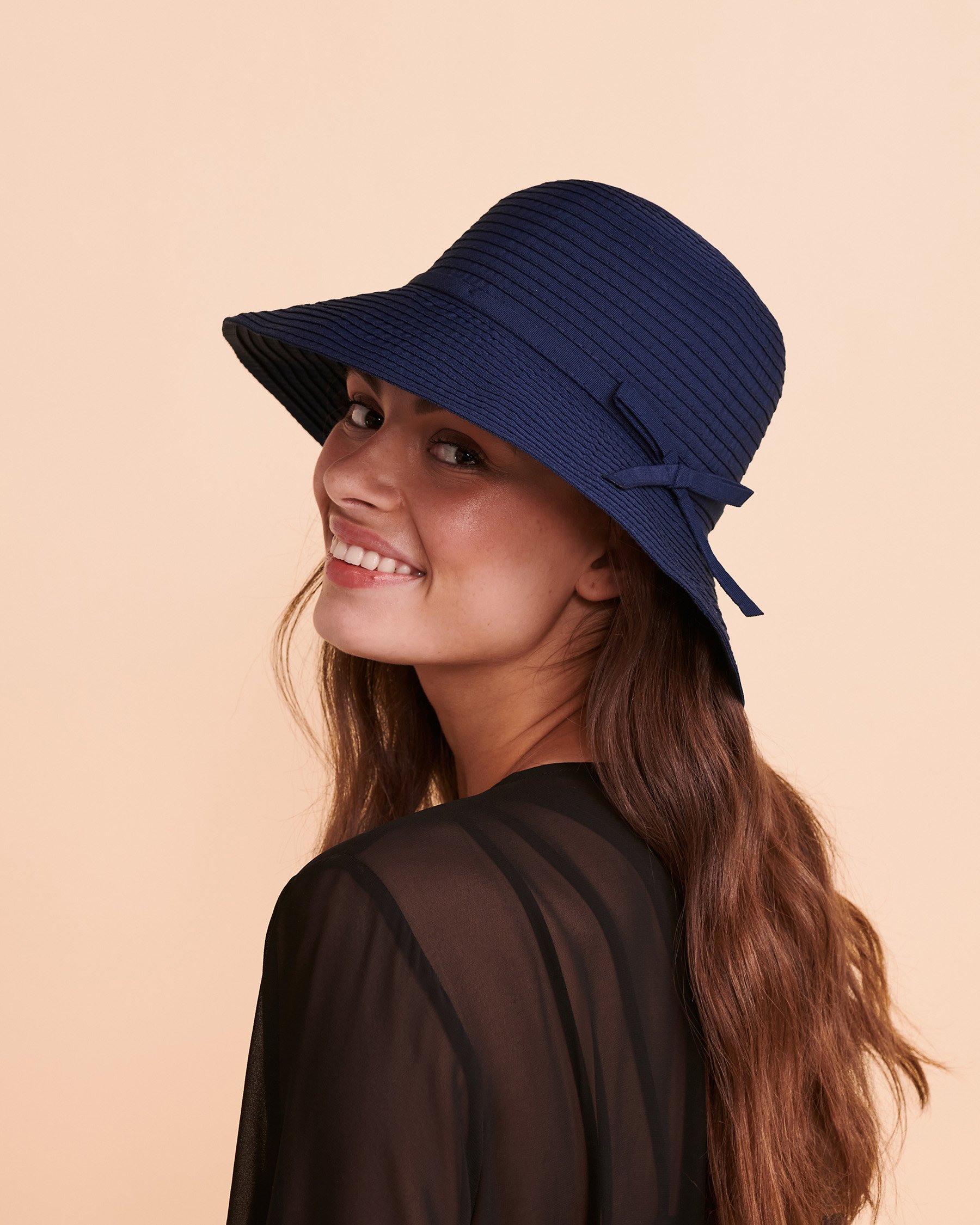 SARAJANE Ribbon Bucket Hat Navy 21P12241 - View2