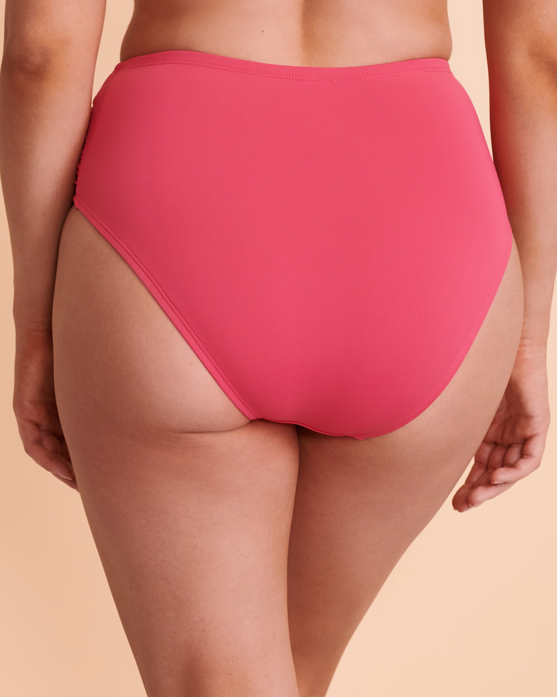 BLEU ROD BEATTIE Bas de bikini taille haute drapée RING ME UP Rose RBRU22508H - Voir3