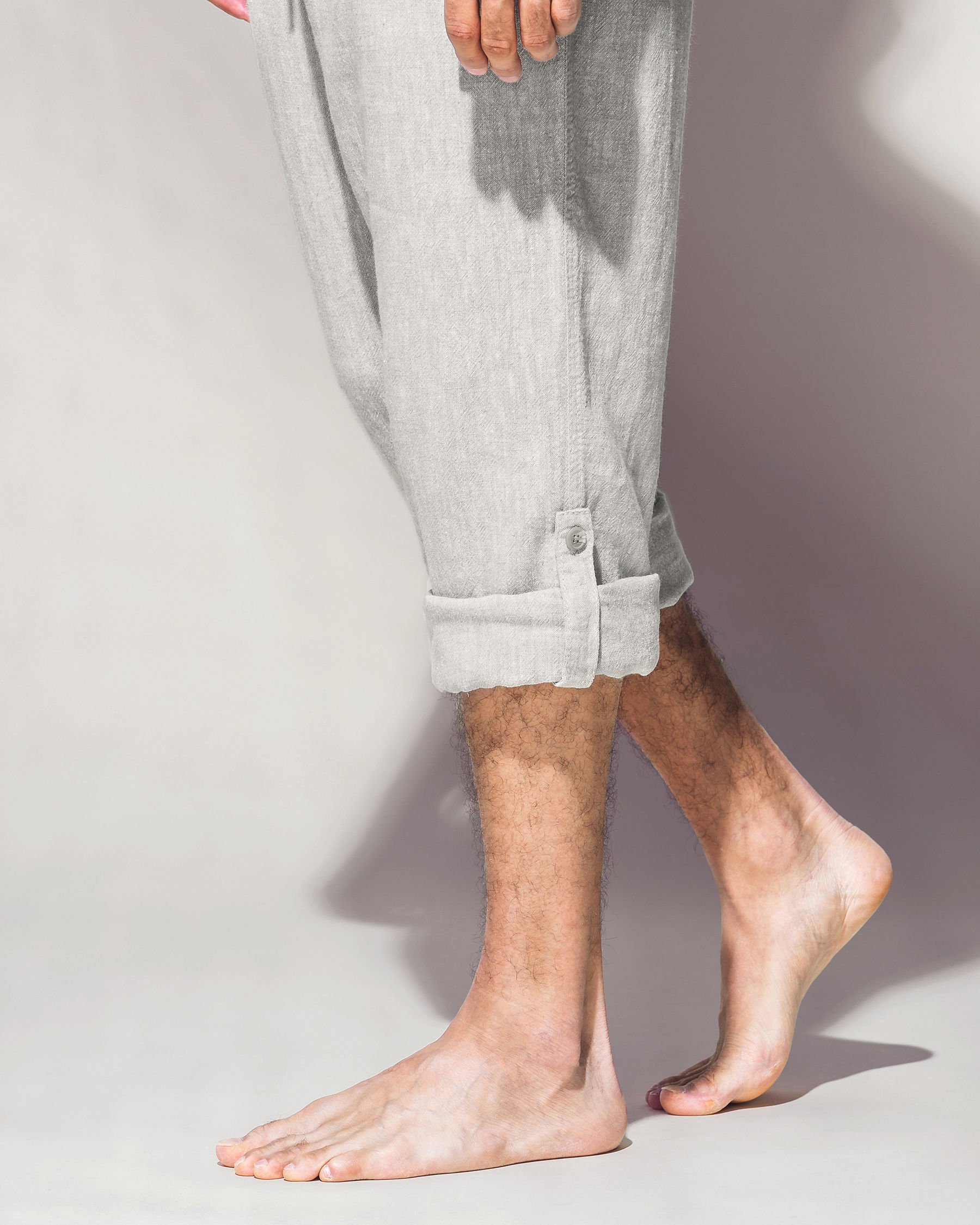 OCEAN Linen Pants Neutral 598-785-1-00 - View2
