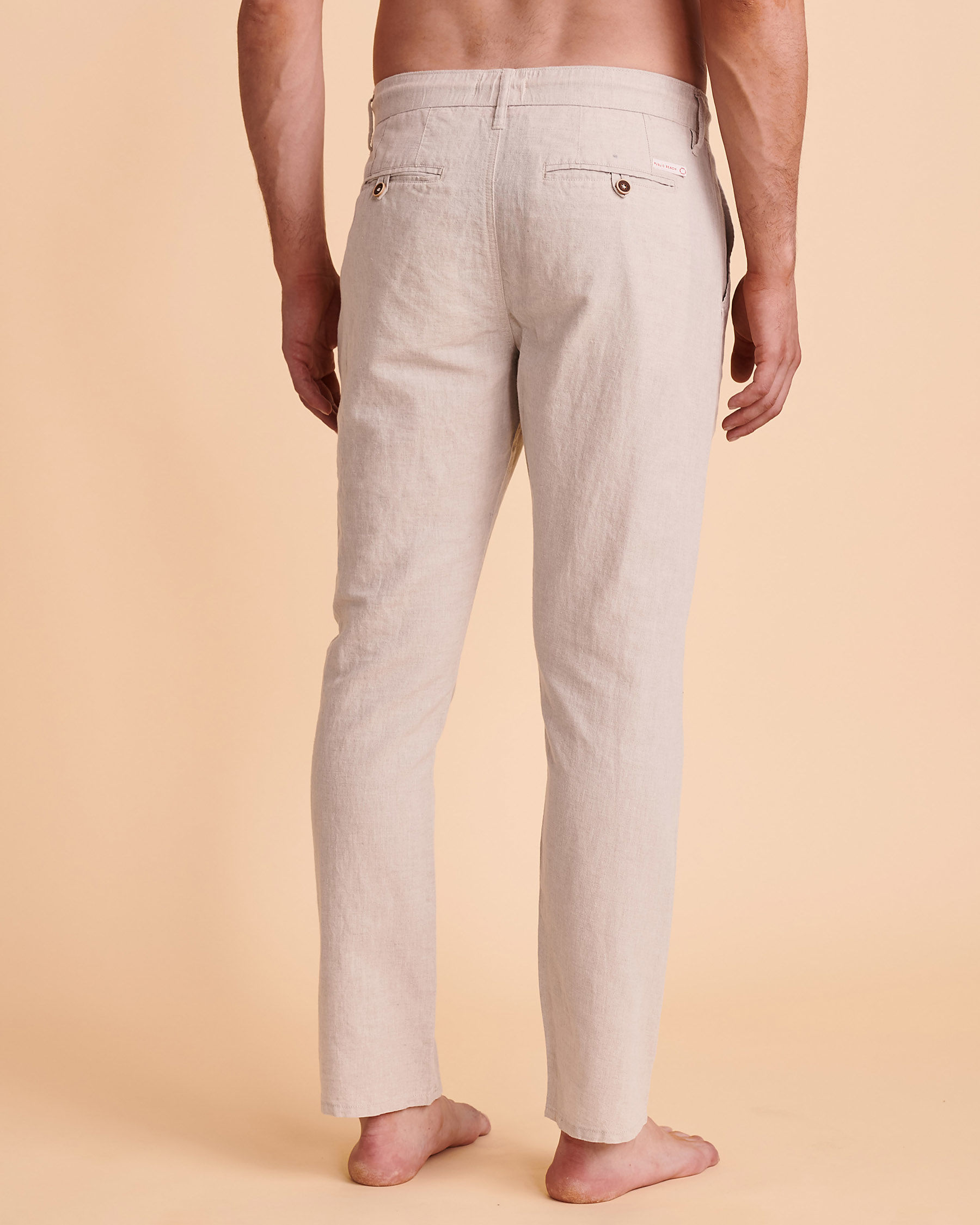 PUBLIC BEACH Linen Pants Neutral color PB3808 - View2