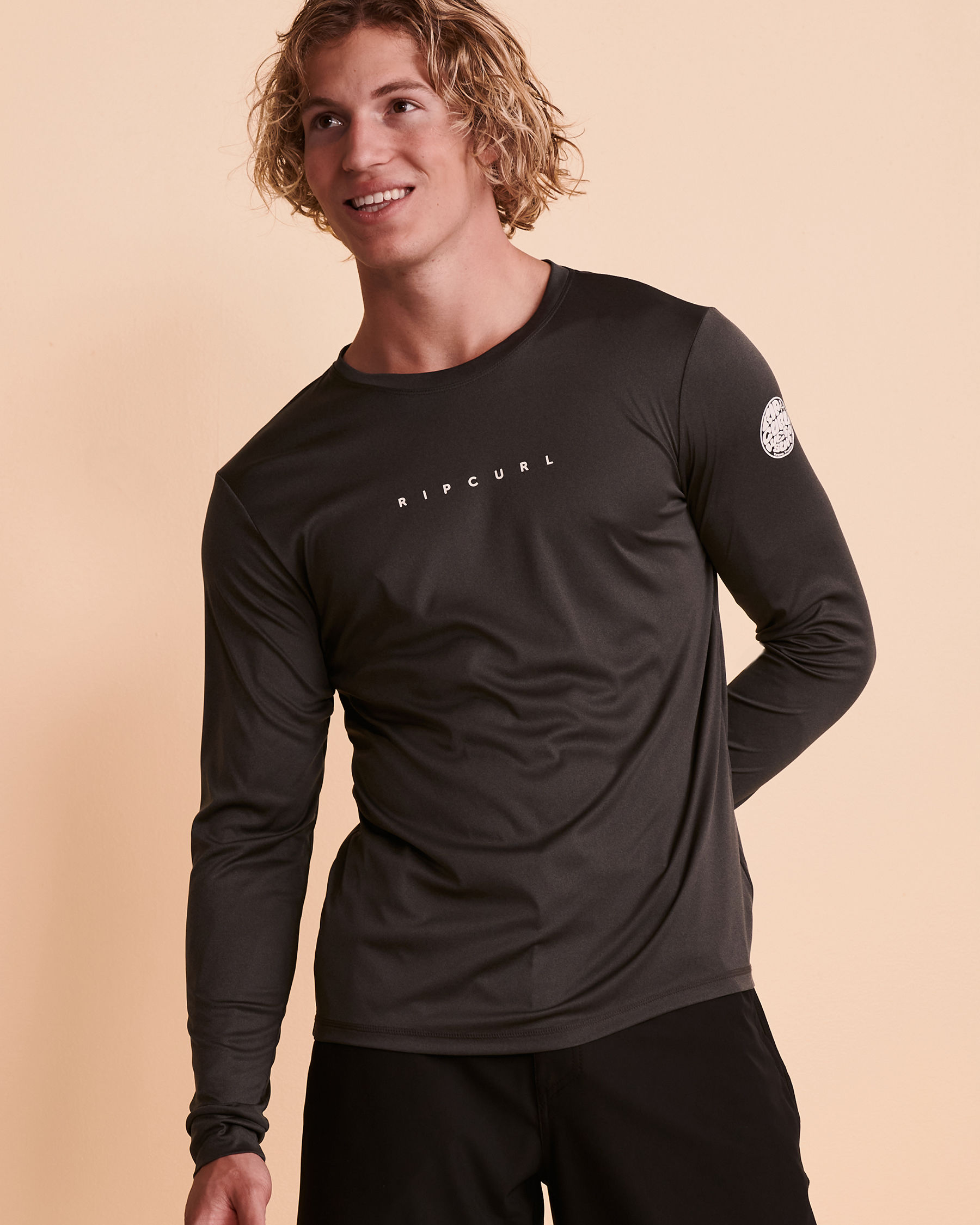 RIP CURL DAWN PATROL Long Sleeve Rashguard Charcoal WLU3QM - View1