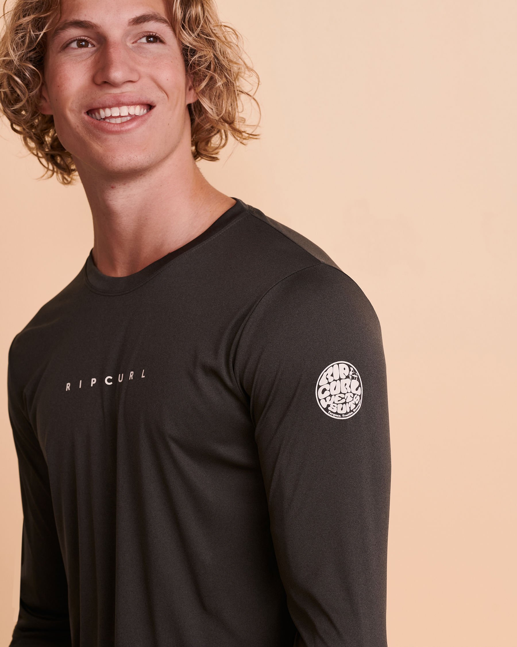 RIP CURL DAWN PATROL Long Sleeve Rashguard Charcoal WLU3QM - View3