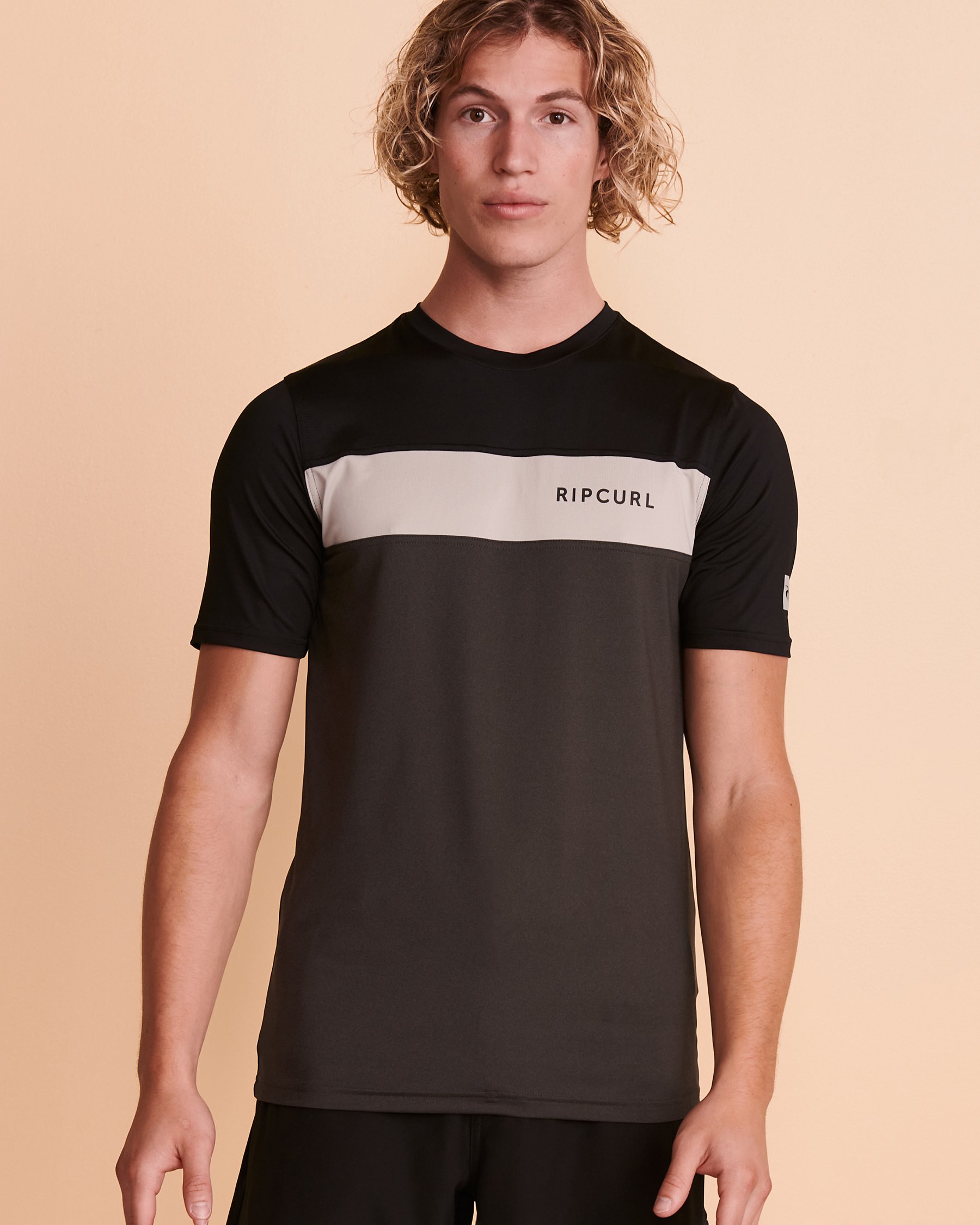 RIP CURL Rashguard manches courtes UNDERLINE Noir WLYYPM - Voir3