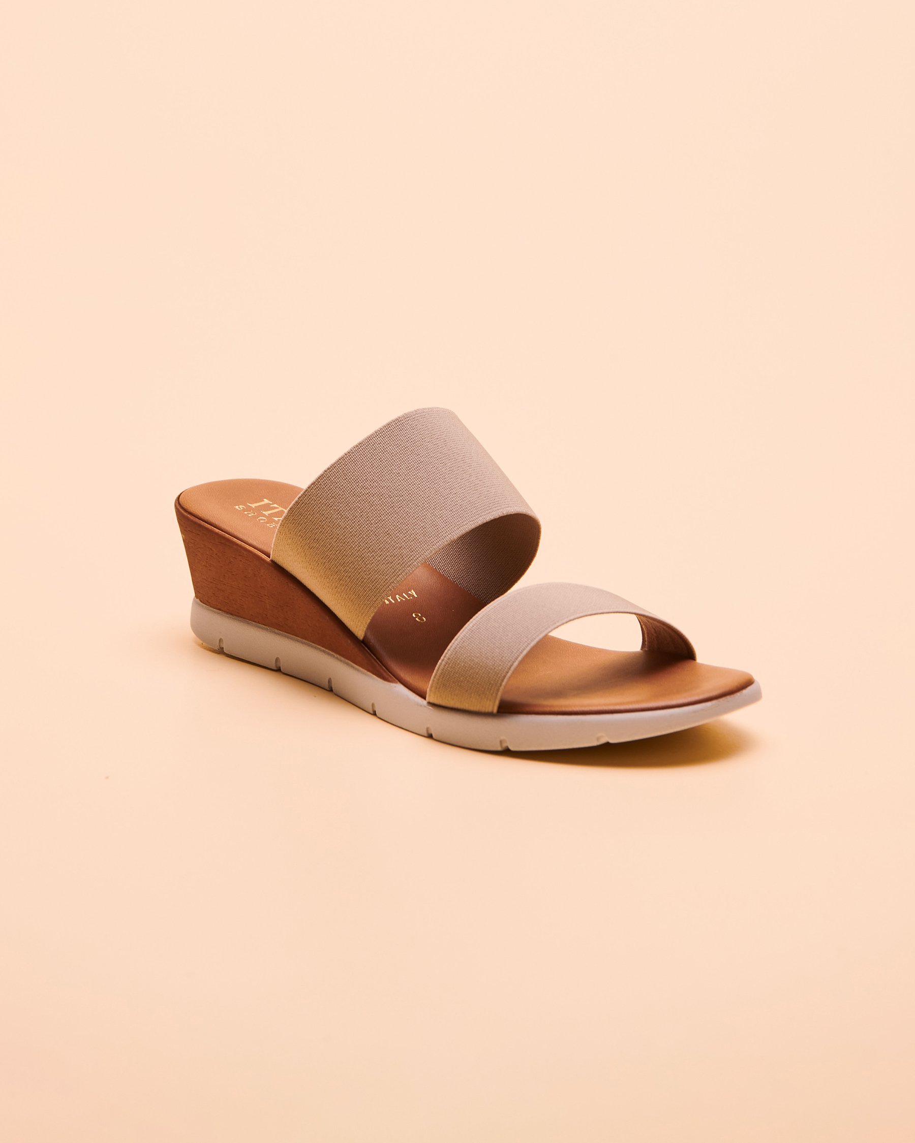 ITALIAN SHOEMAKER Wedge Sandal Natural 127D1 - View1