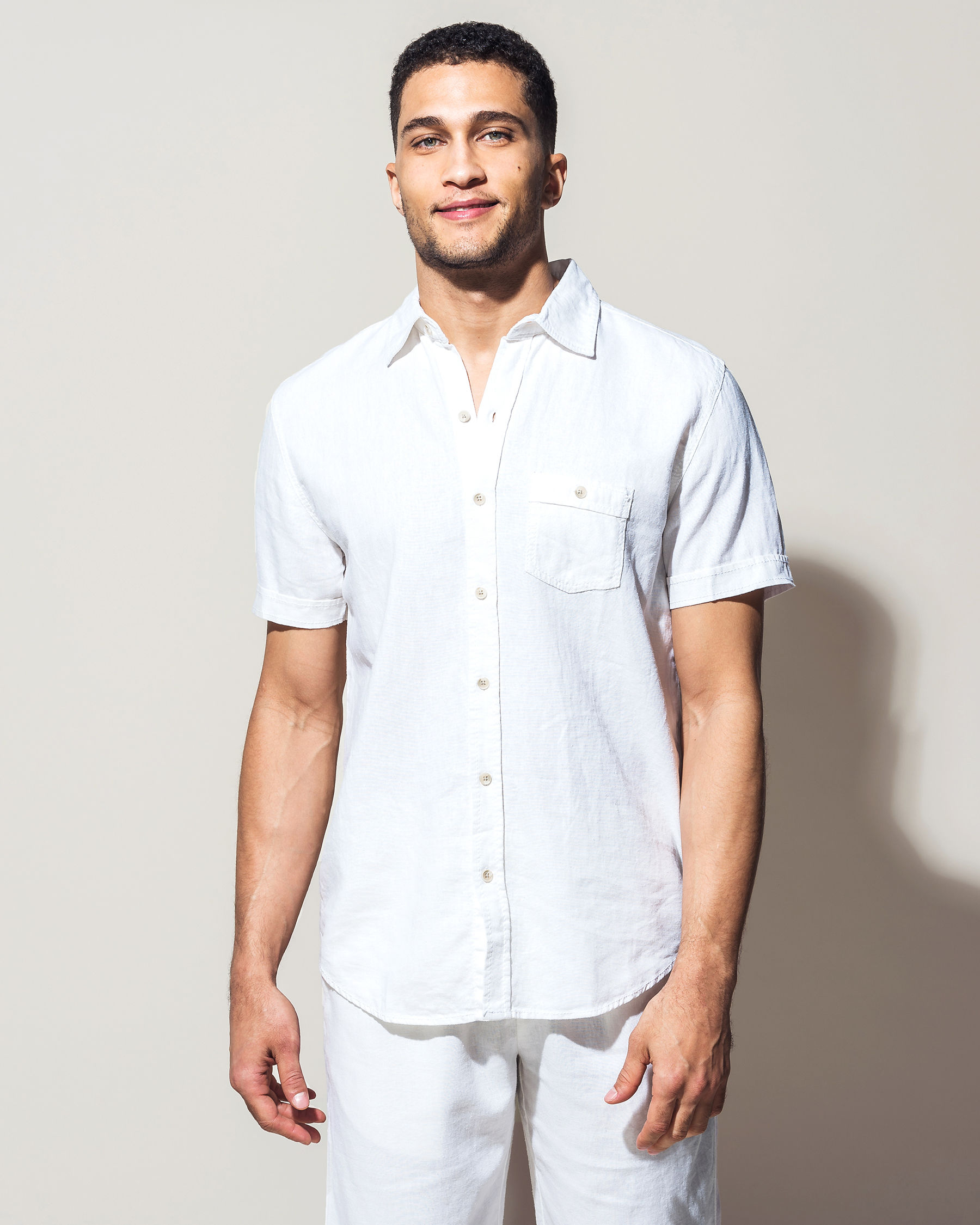 OCEAN Linen Shirt White 598-785-0-00 - View2