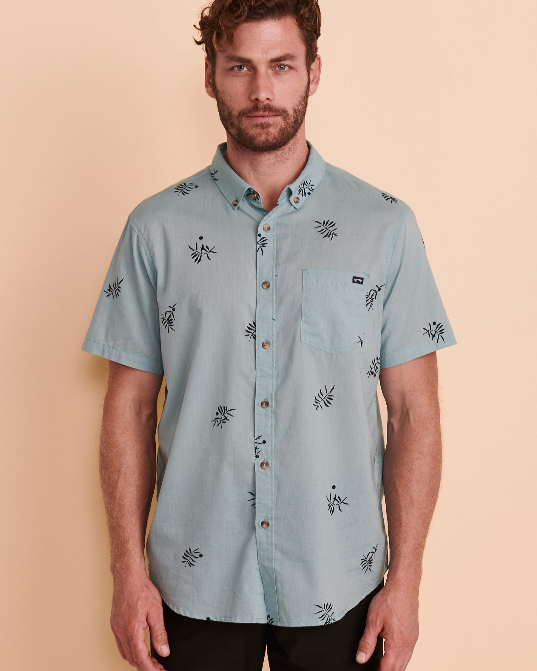 BILLABONG Chemisier manches courtes SUNDAYS MINI Imprimé bleu ABYWT00112 - View1