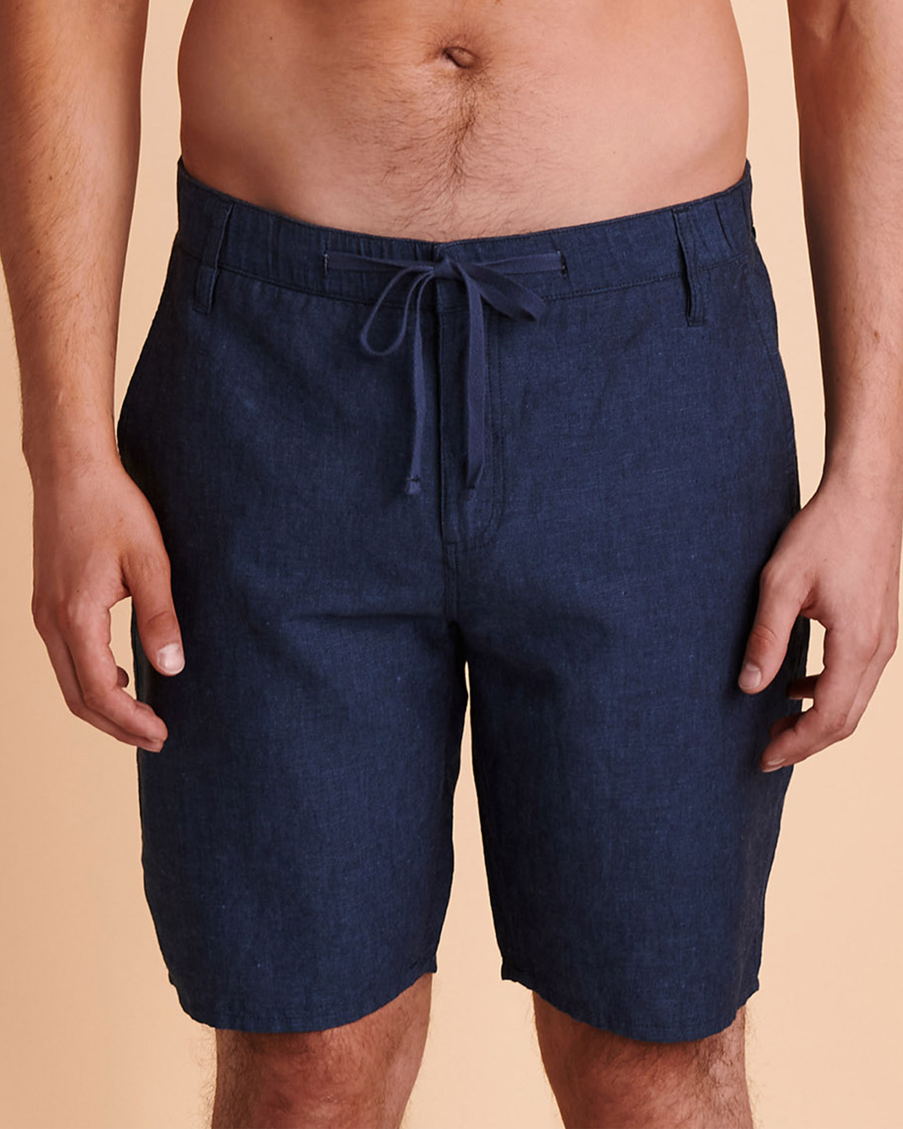 PUBLIC BEACH Linen Bermuda Blue PB3802 - View1