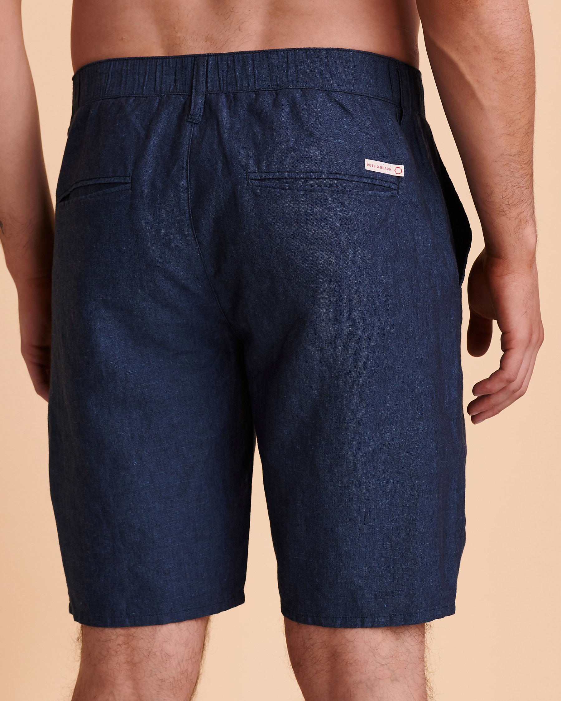 PUBLIC BEACH Linen Bermuda Blue PB3802 - View2