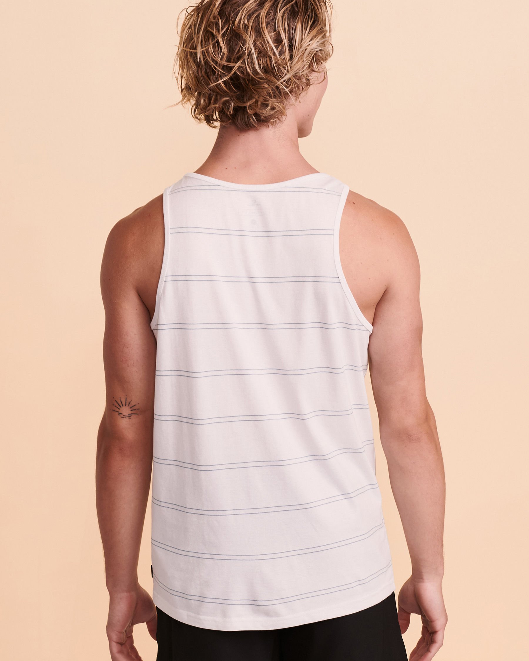 RIP CURL Tank Soft white and blue stripes CTE8W8 - View2