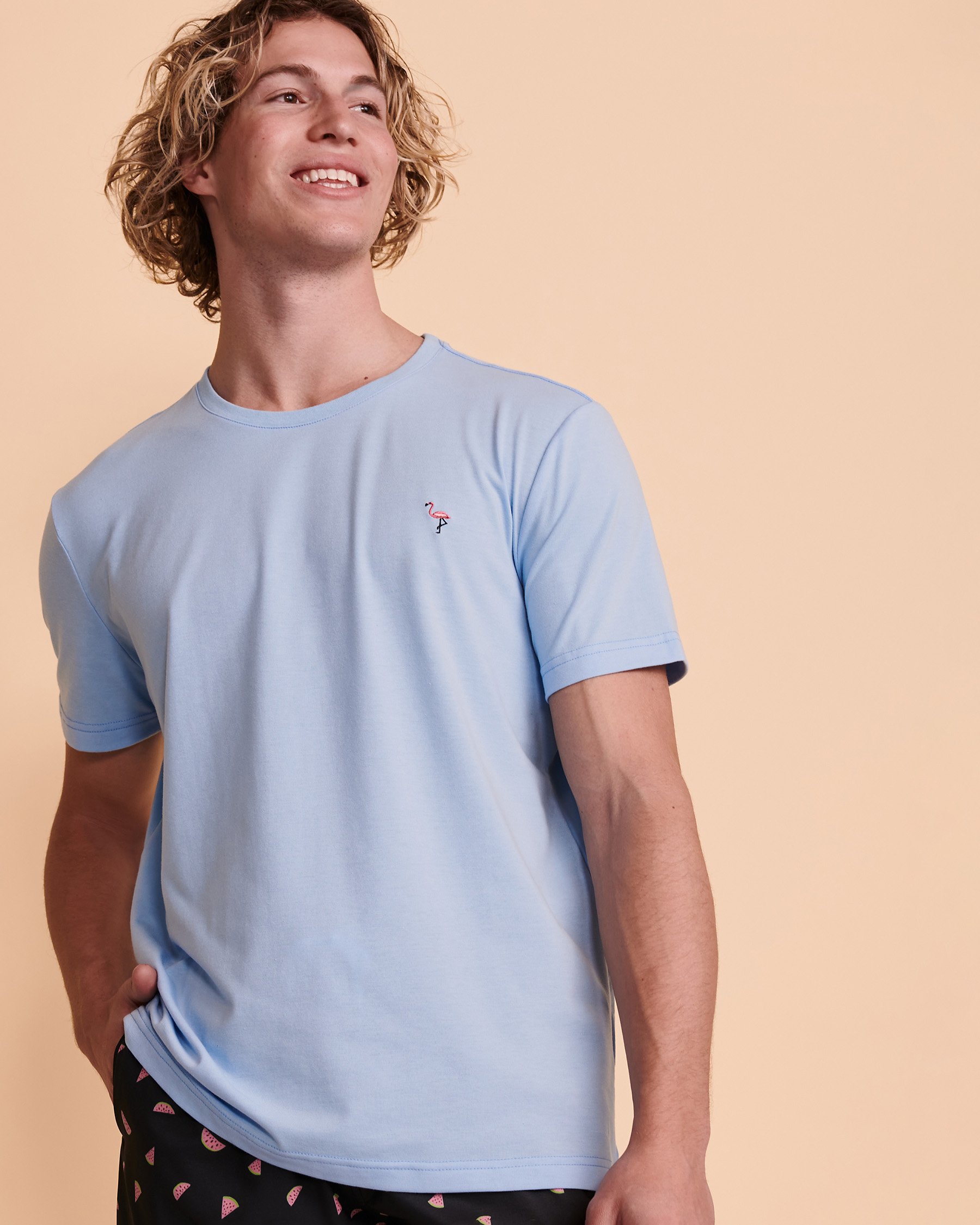 BERMIES FLAMINGO T-Shirt Light blue FLAMINGO TSH - View4