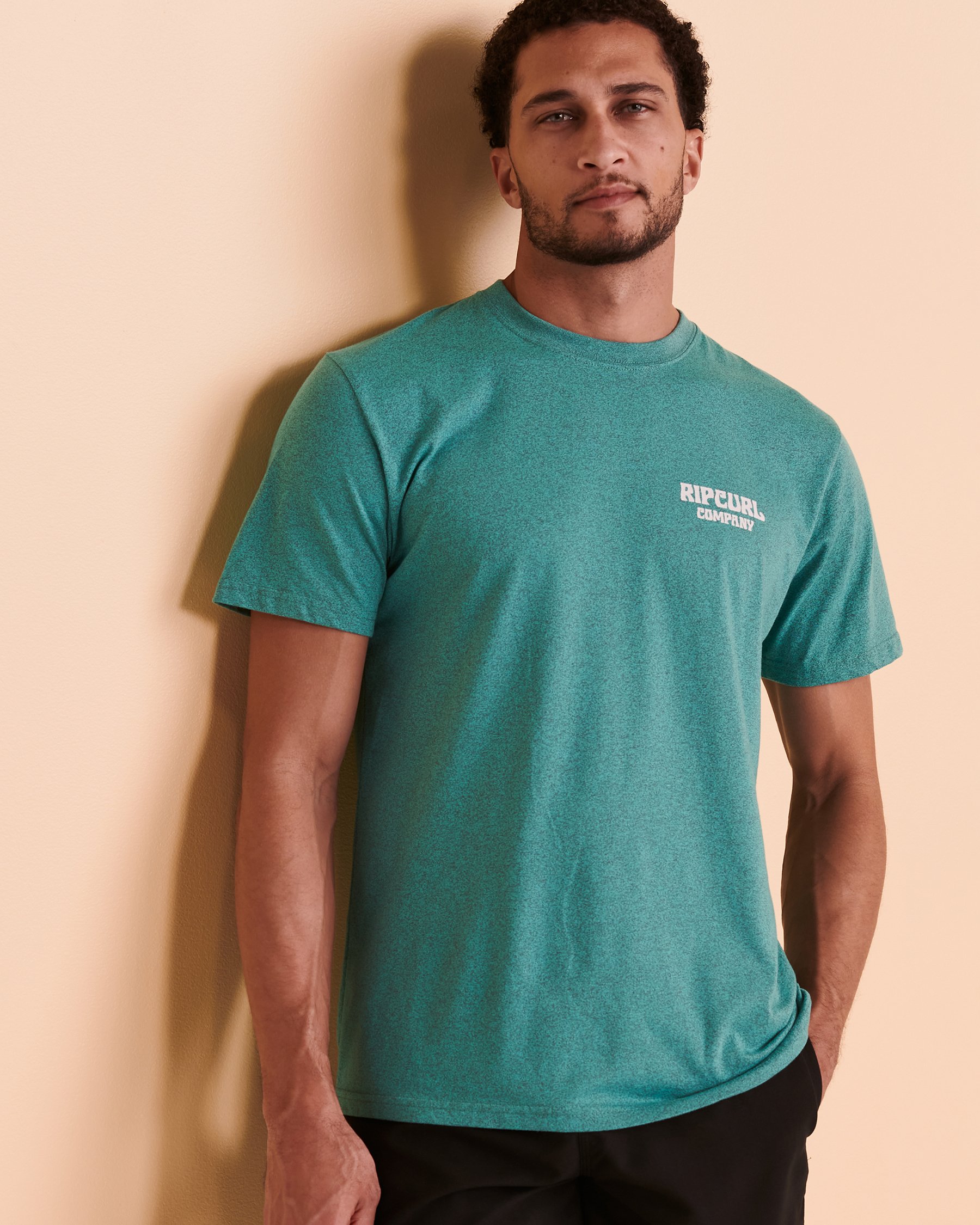 RIP CURL FUSION WAVE T-shirt Teal blue CTEDD7 - View1