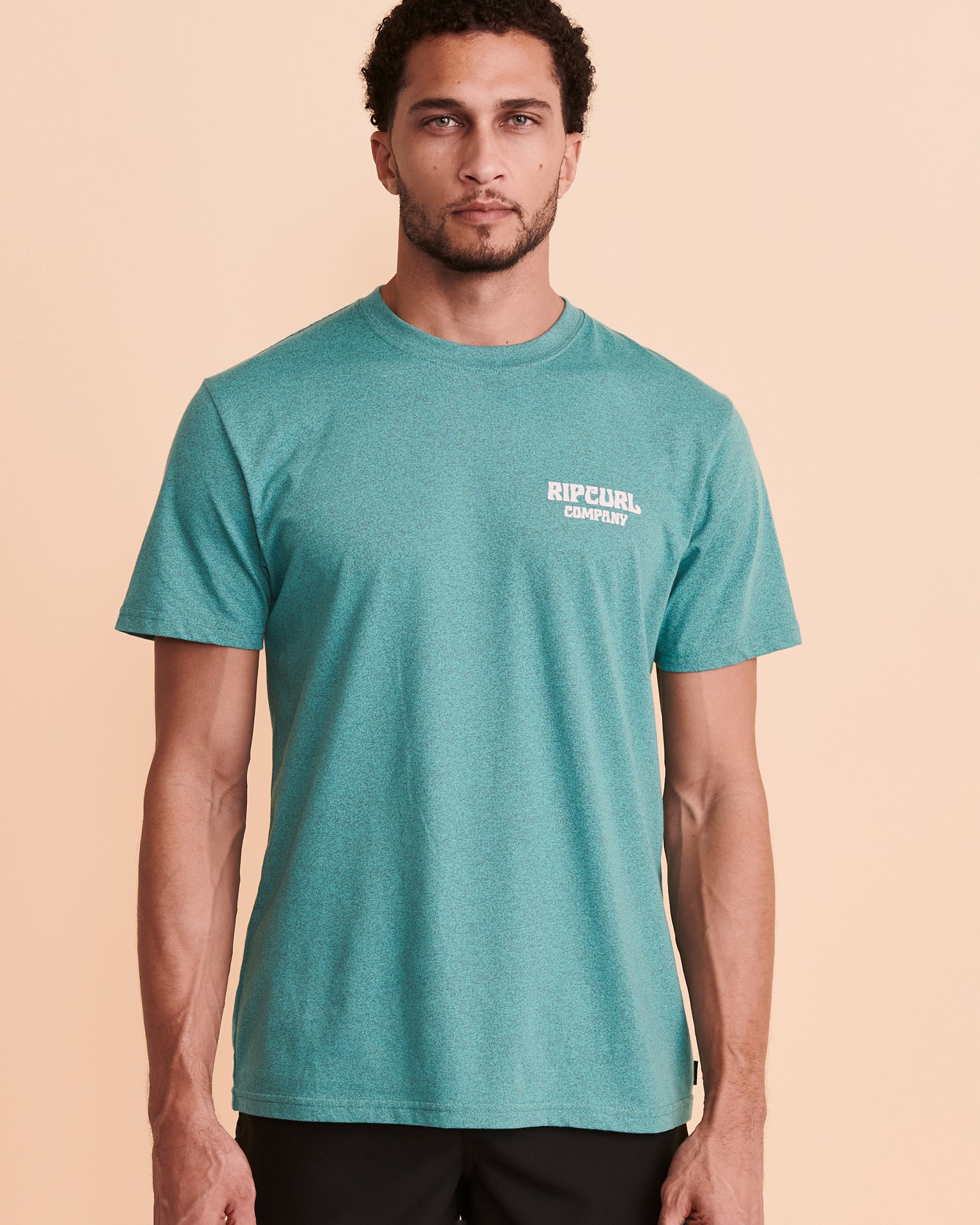 RIP CURL FUSION WAVE T-shirt Teal blue CTEDD7 - View3