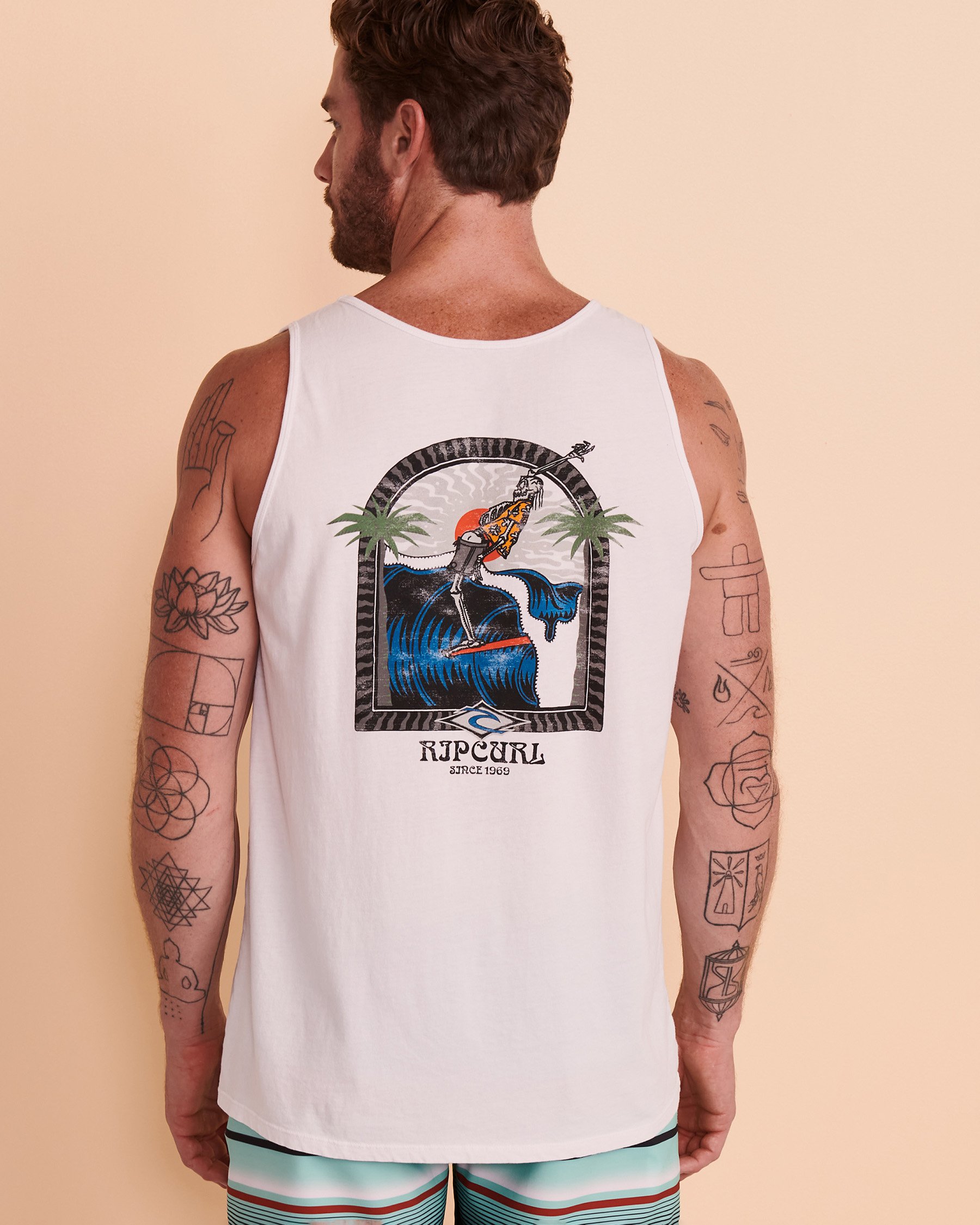 RIP CURL NASAL PERCH Tank Top White CTEAE9 - View2